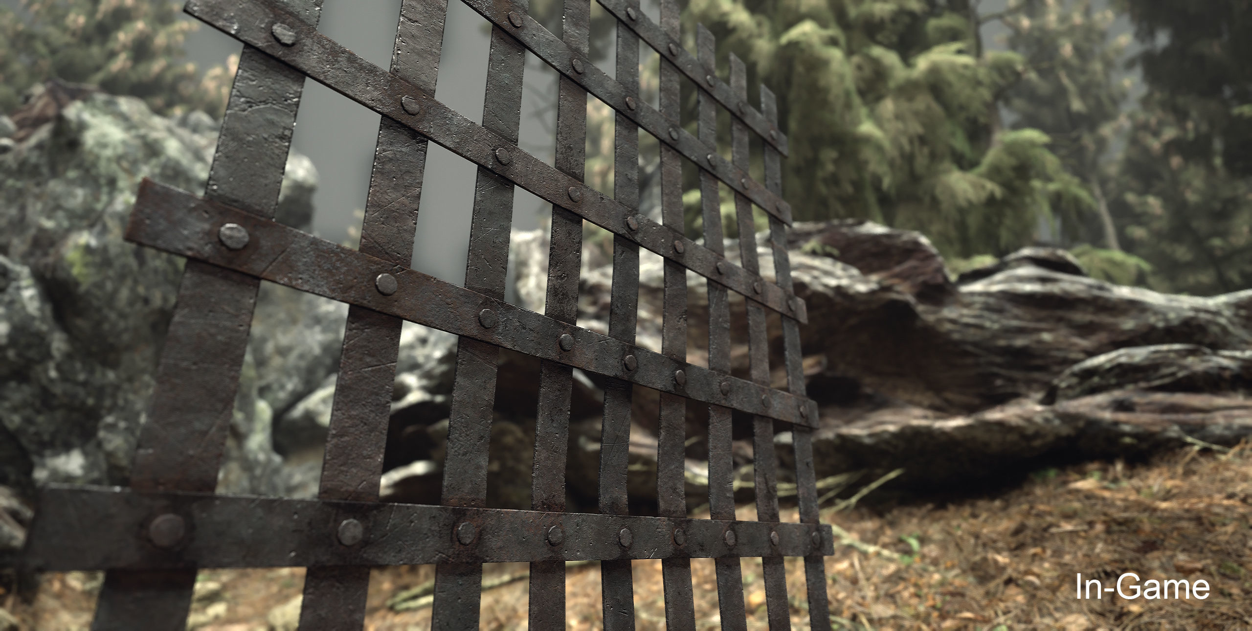 Metal Grid Low-poly 3D model_12