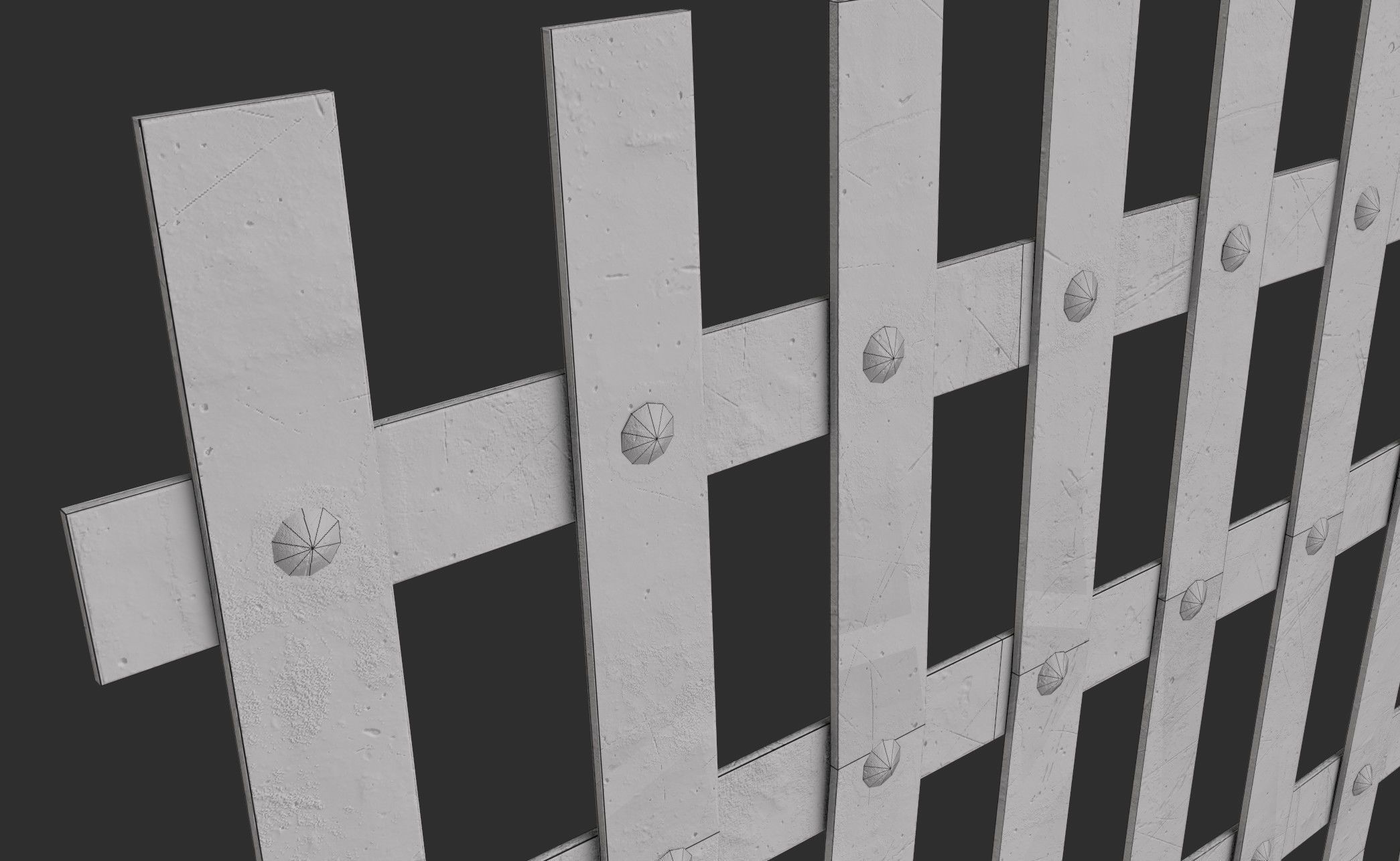 Metal Grid Low-poly 3D model_20