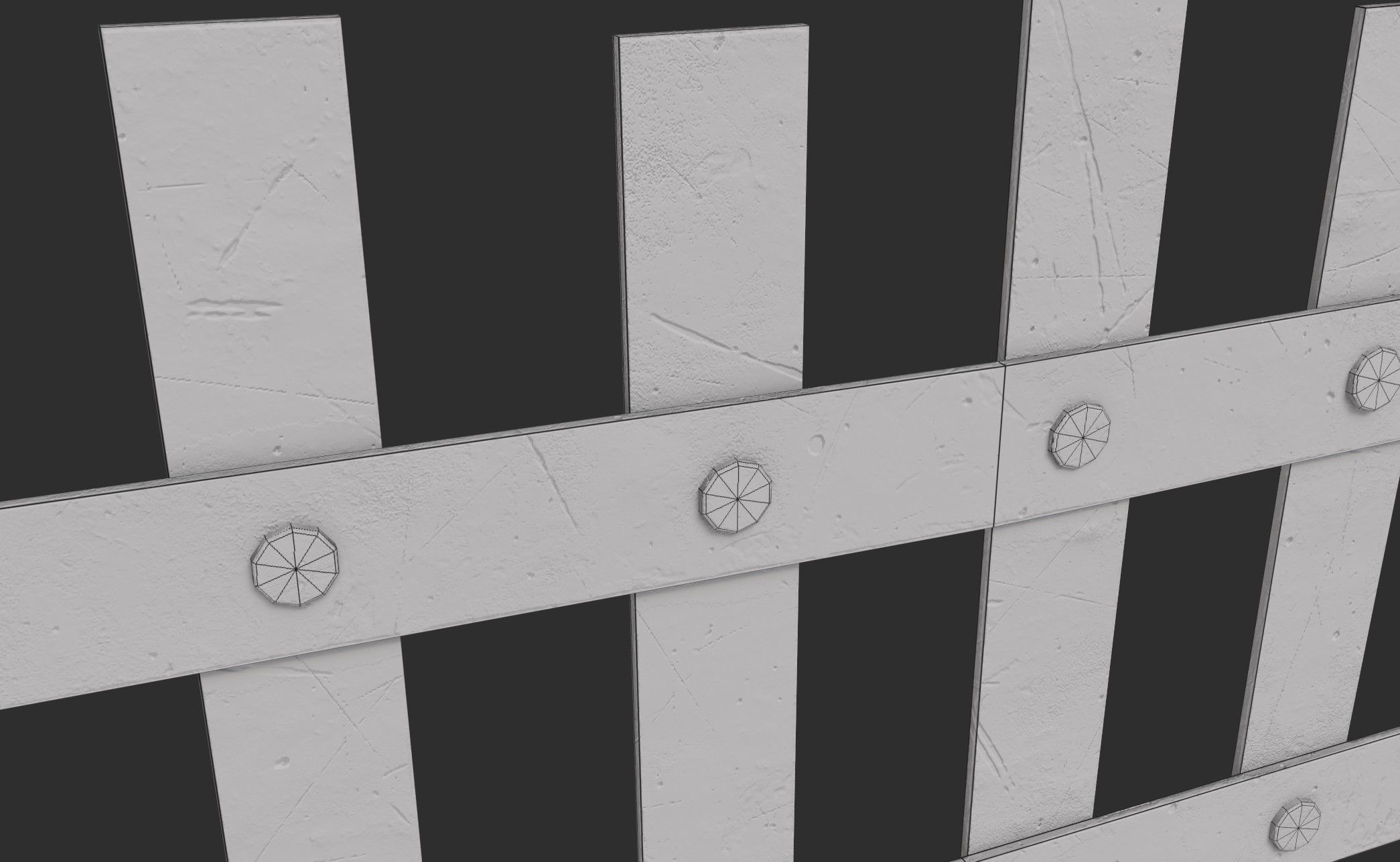 Metal Grid Low-poly 3D model_21