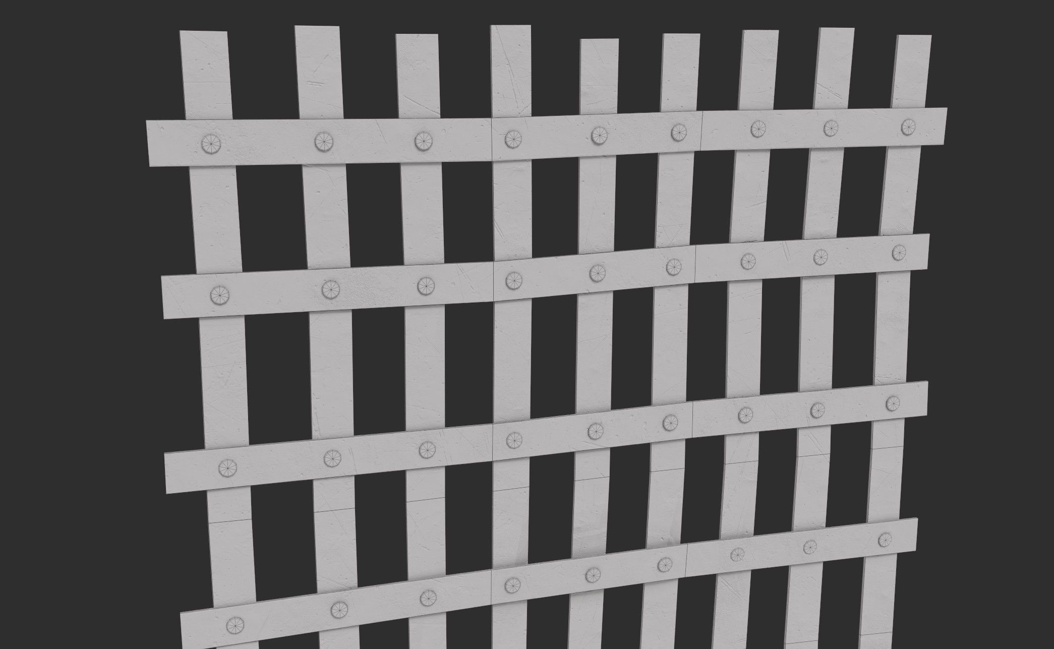 Metal Grid Low-poly 3D model_19