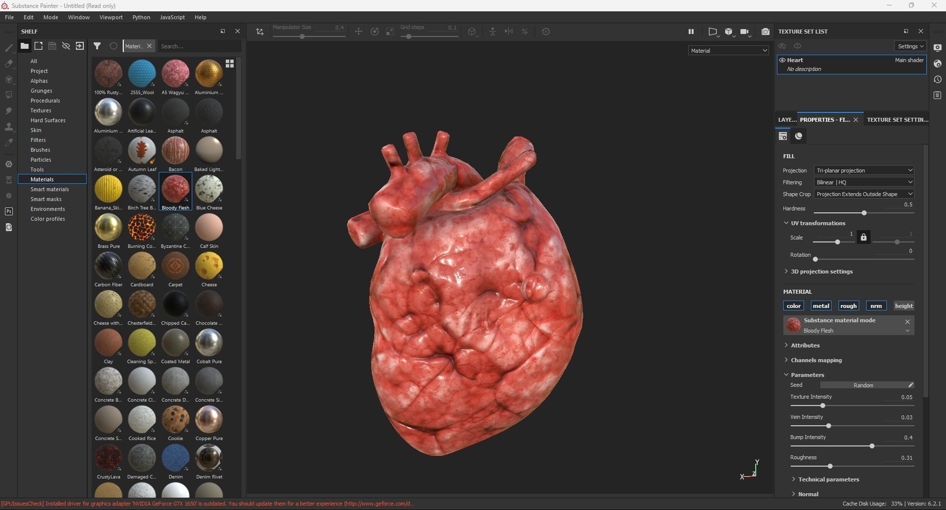 Heart Organ Low-poly 3D model_7