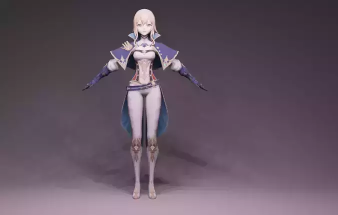 Anime Character - Jean Gunnhildr 3D model