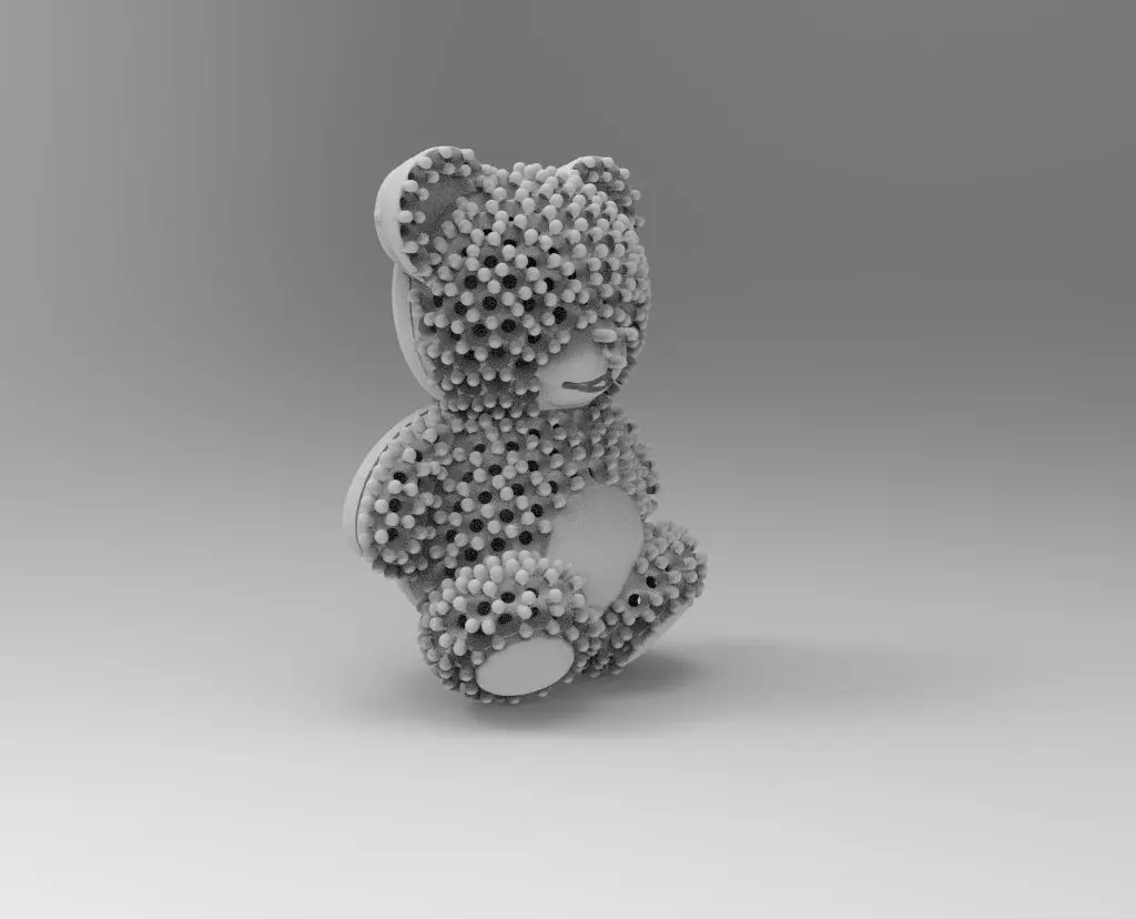 dije oso engaste  3D print model_0