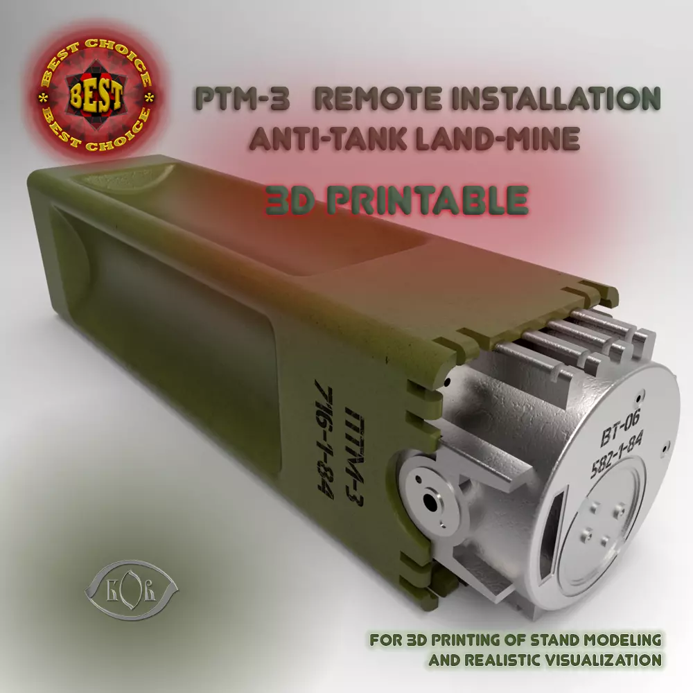 PTM3 remote installation antitank mine 3D Printable MOCKUP 3D model_0