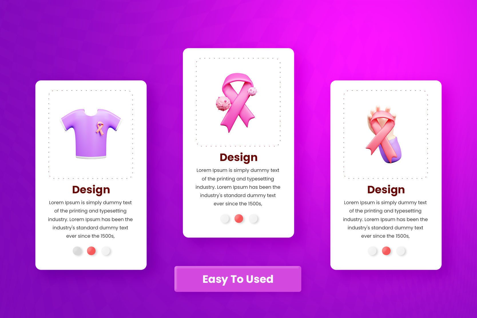 National cancer day Icon Pack Illustration  3D model_2