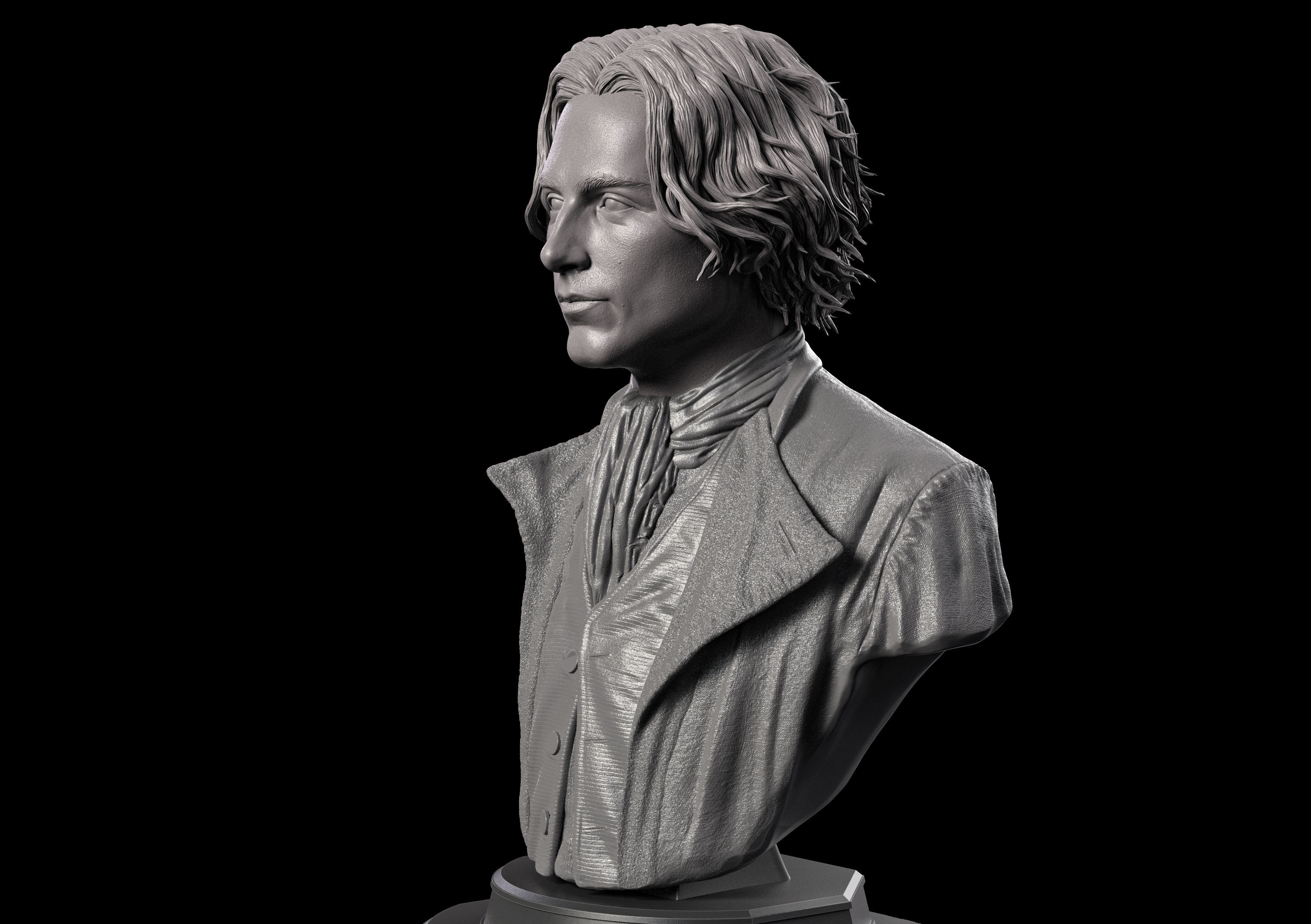 Wonka-Timothee Chalamet Bust 3D print model_4