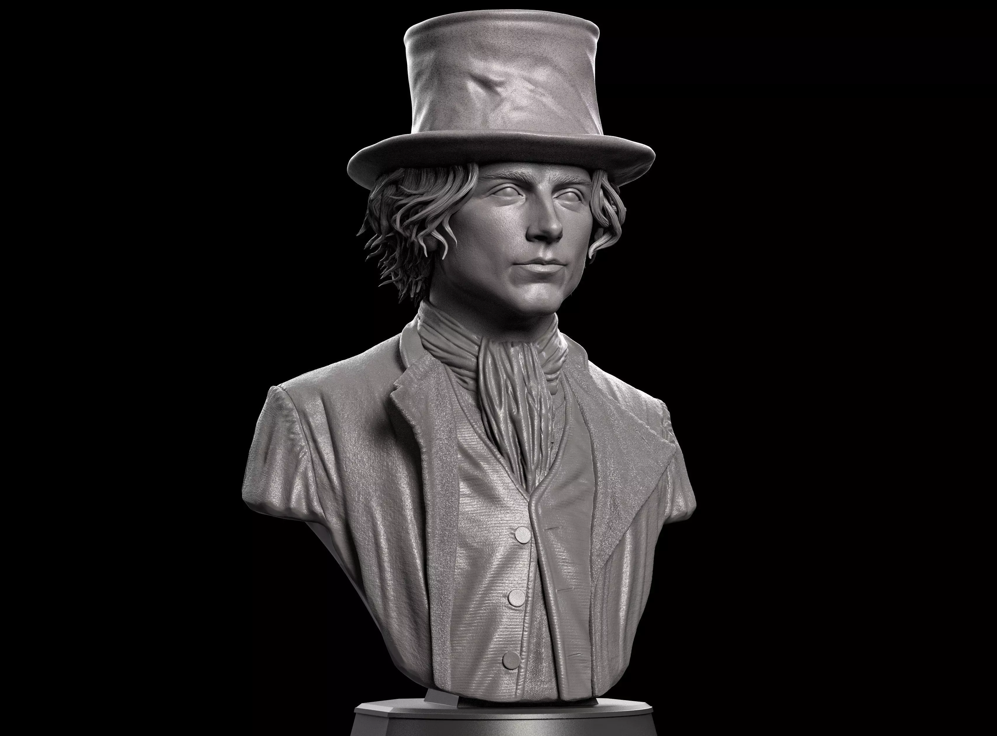 Wonka-Timothee Chalamet Bust 3D print model_0