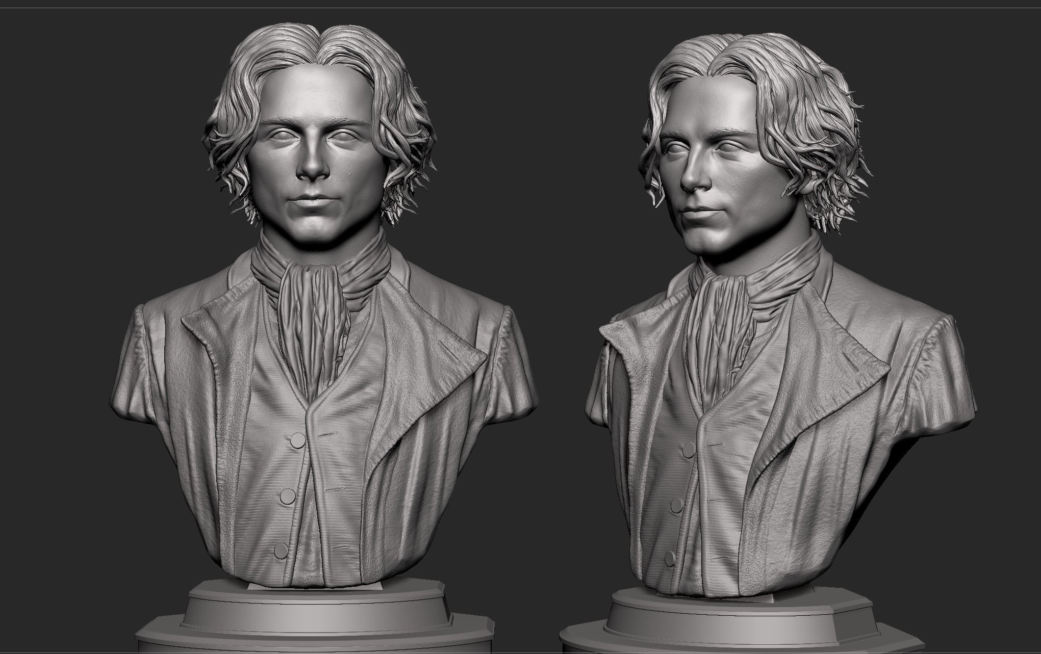 Wonka-Timothee Chalamet Bust 3D print model_7