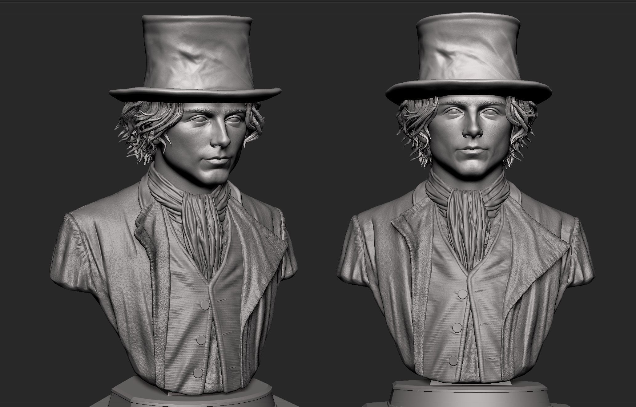 Wonka-Timothee Chalamet Bust 3D print model_11