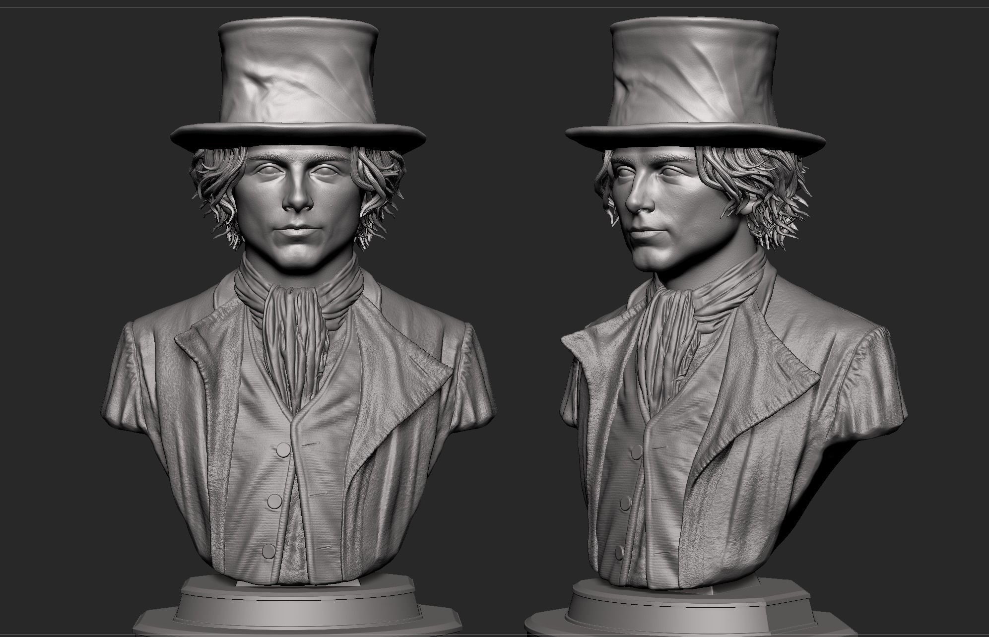 Wonka-Timothee Chalamet Bust 3D print model_5