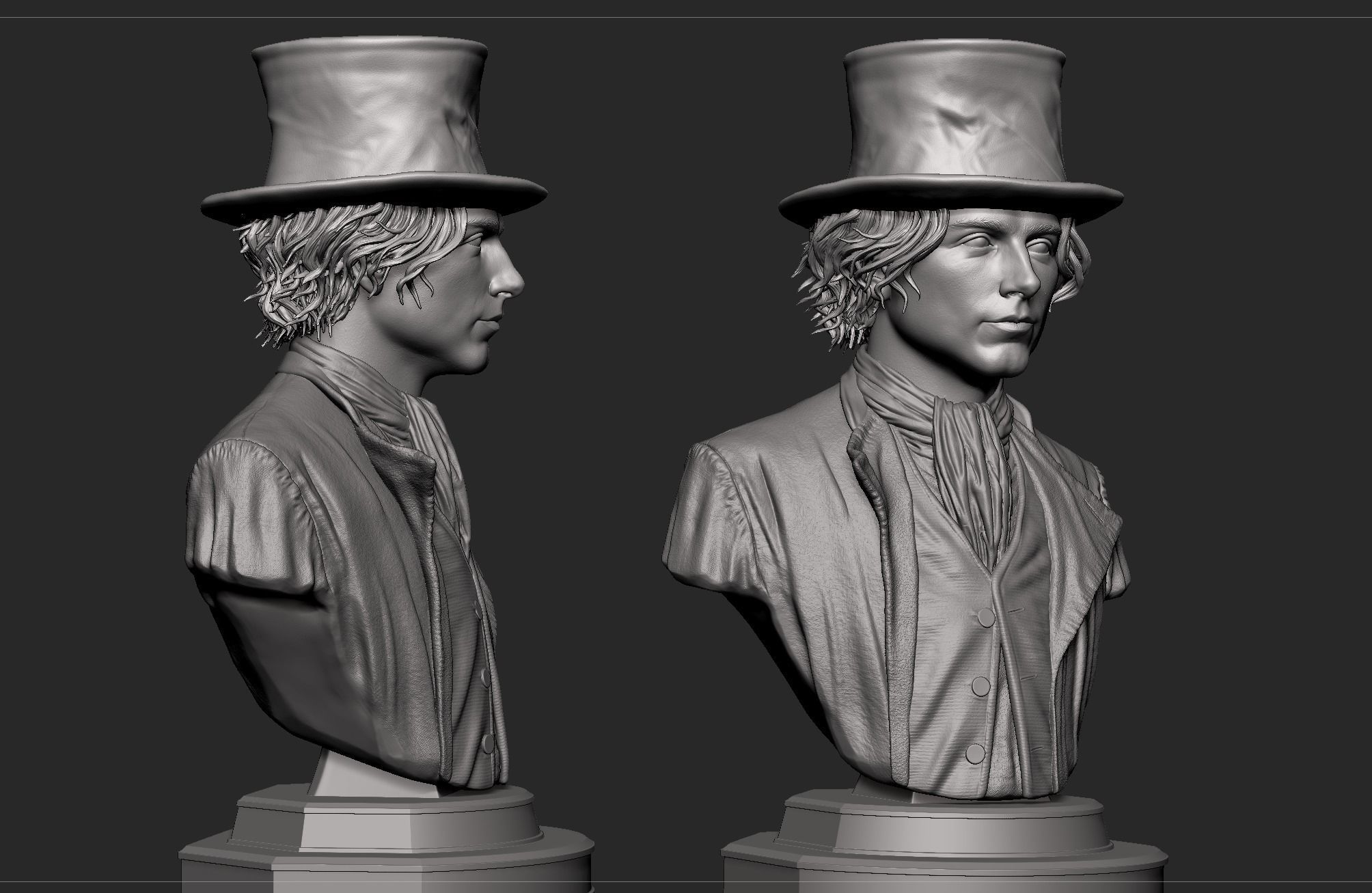 Wonka-Timothee Chalamet Bust 3D print model_10
