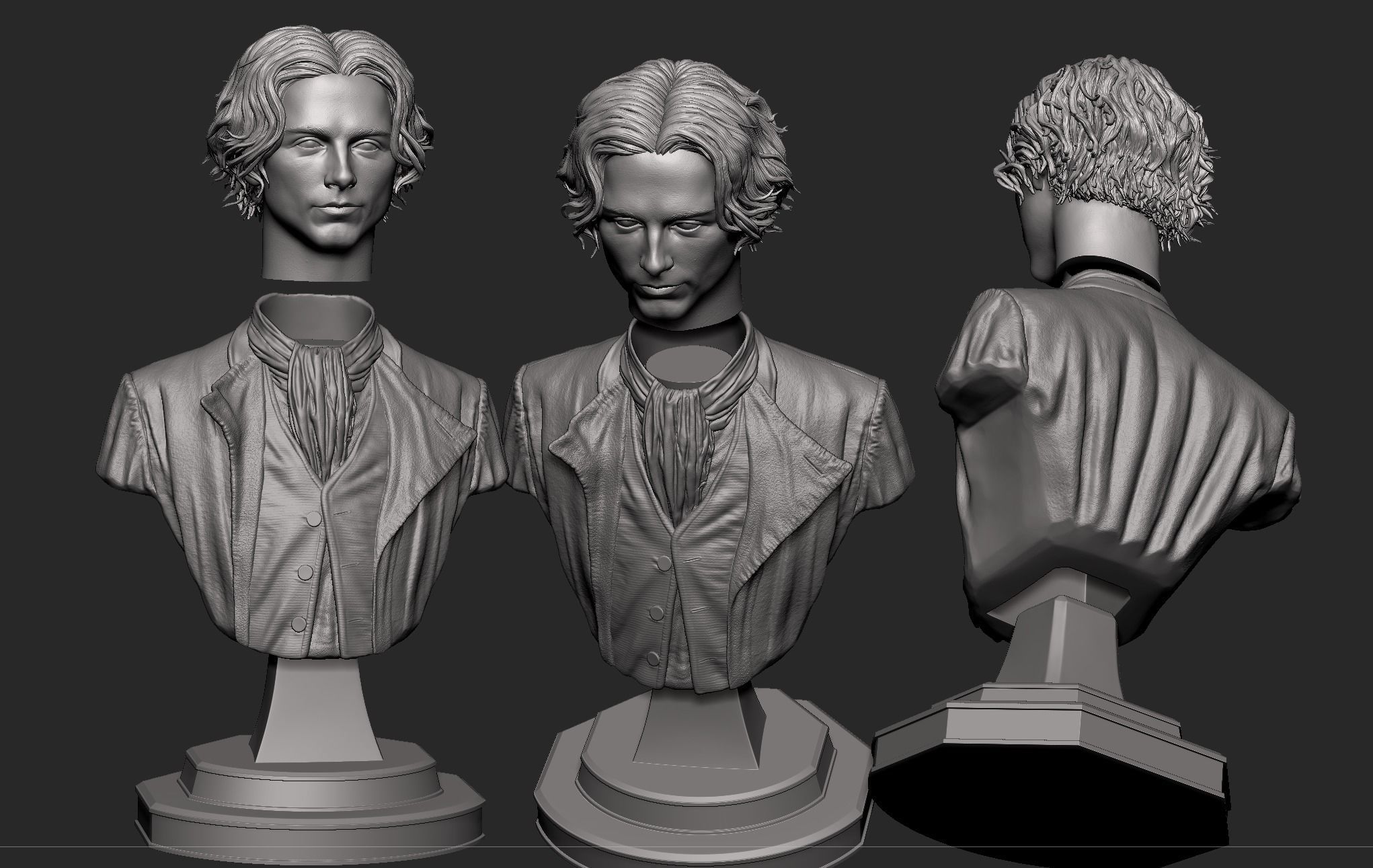 Wonka-Timothee Chalamet Bust 3D print model_16