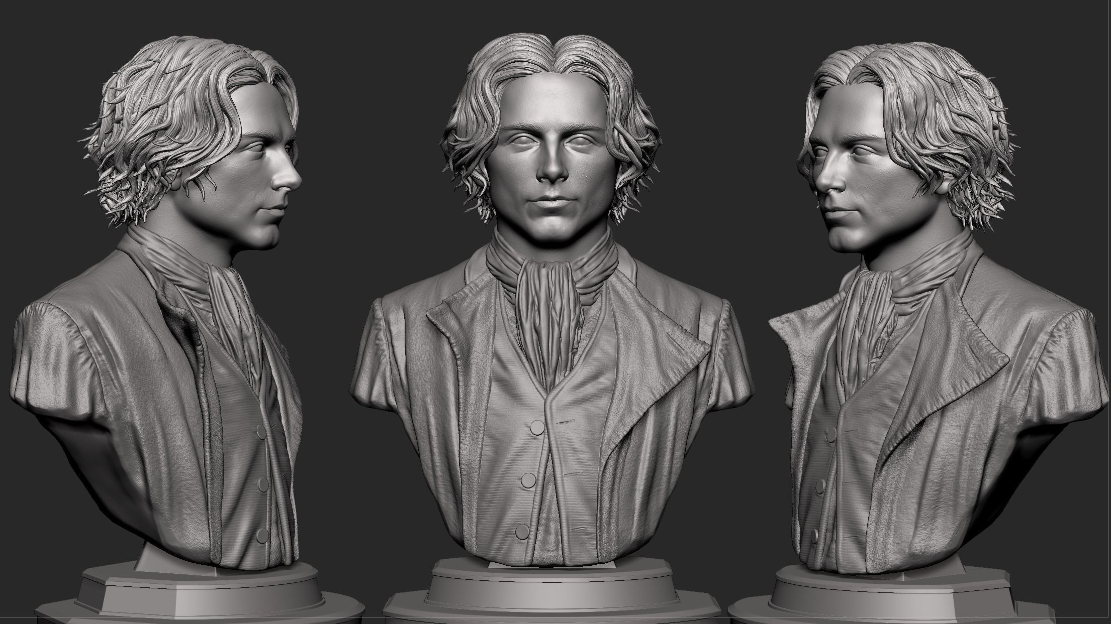 Wonka-Timothee Chalamet Bust 3D print model_12