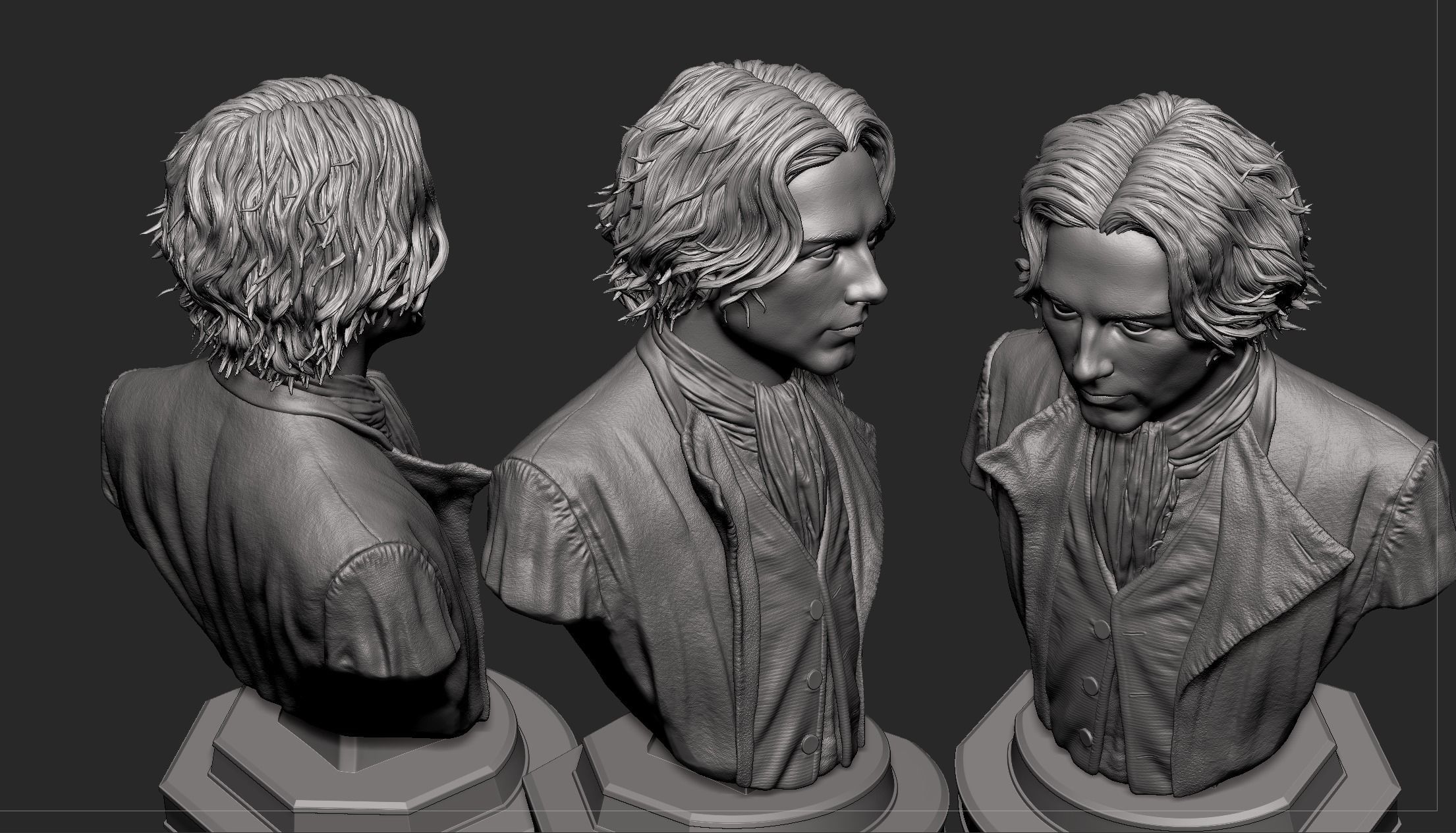 Wonka-Timothee Chalamet Bust 3D print model_8