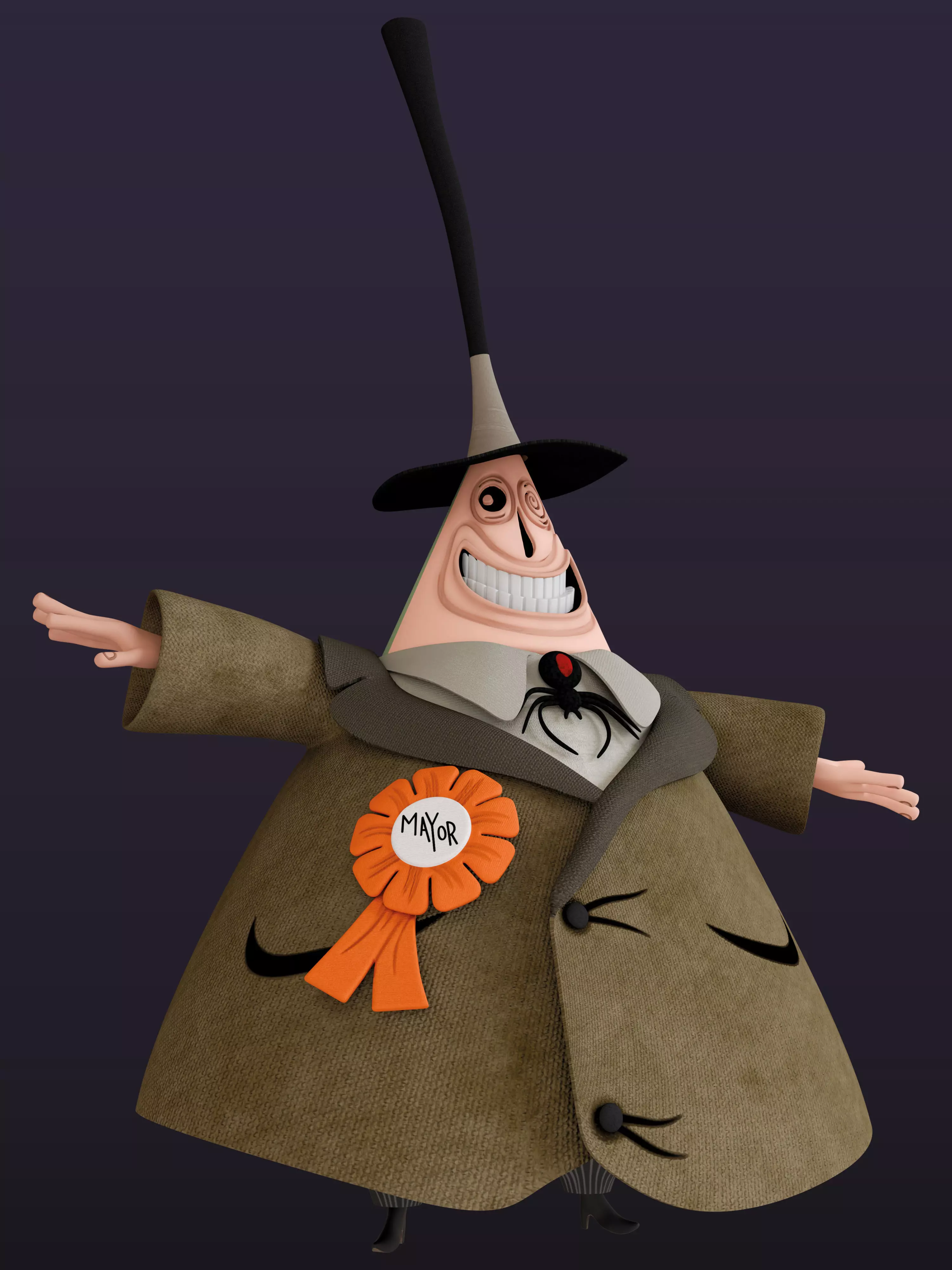 Nightmare Before Christmas Mayor 3D model_0