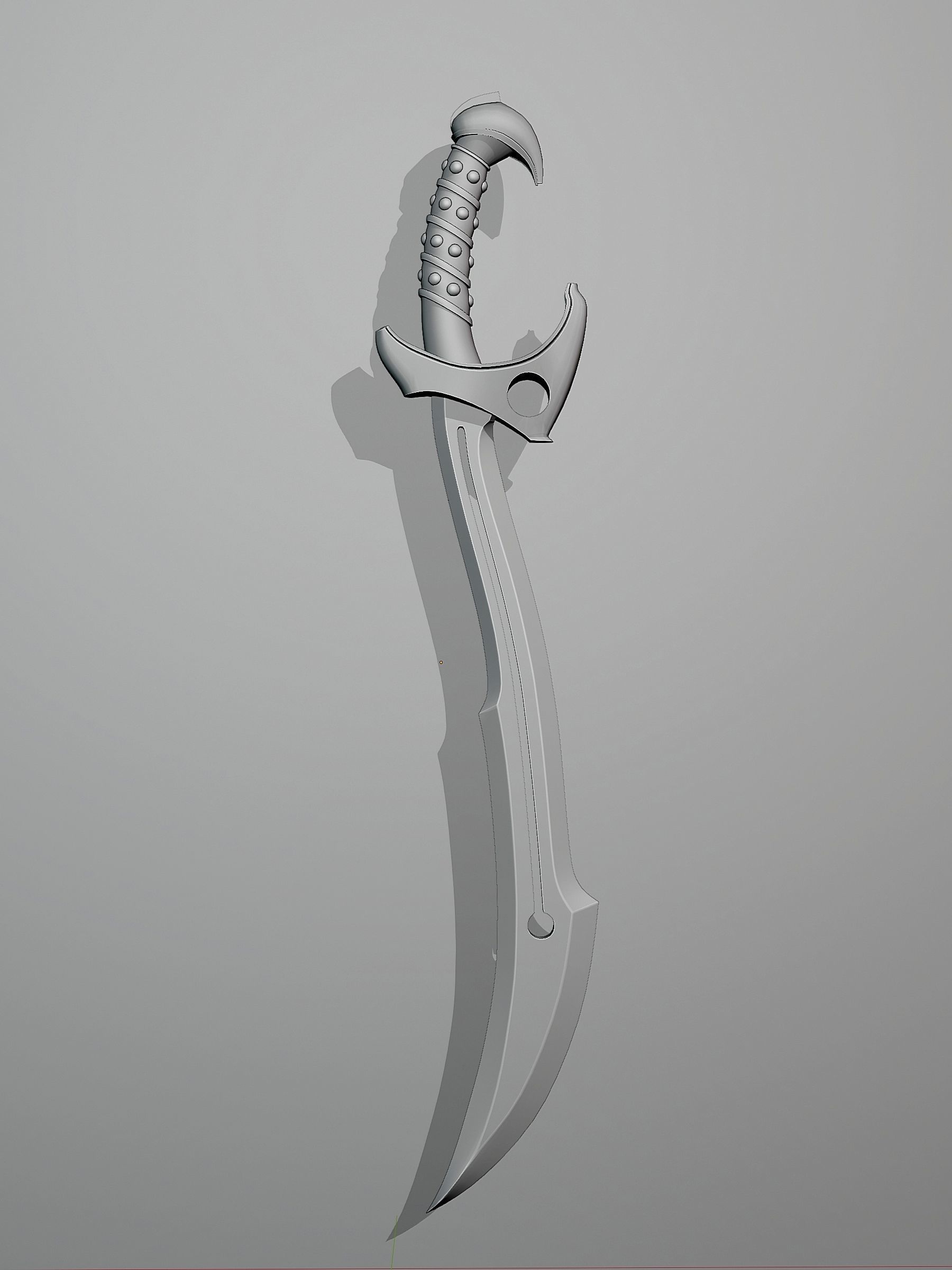 Fantasy Melee Weapon A1 Low-poly 3D model_4