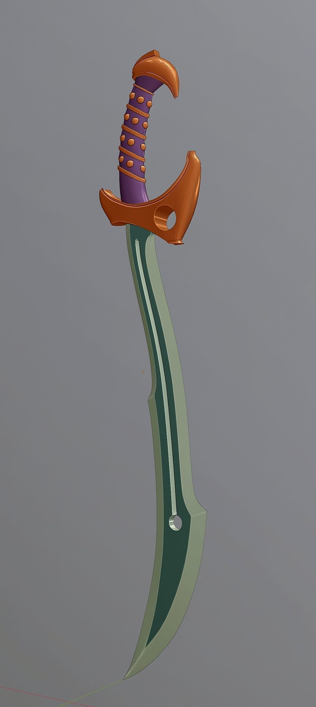 Fantasy Melee Weapon A1 Low-poly 3D model_5