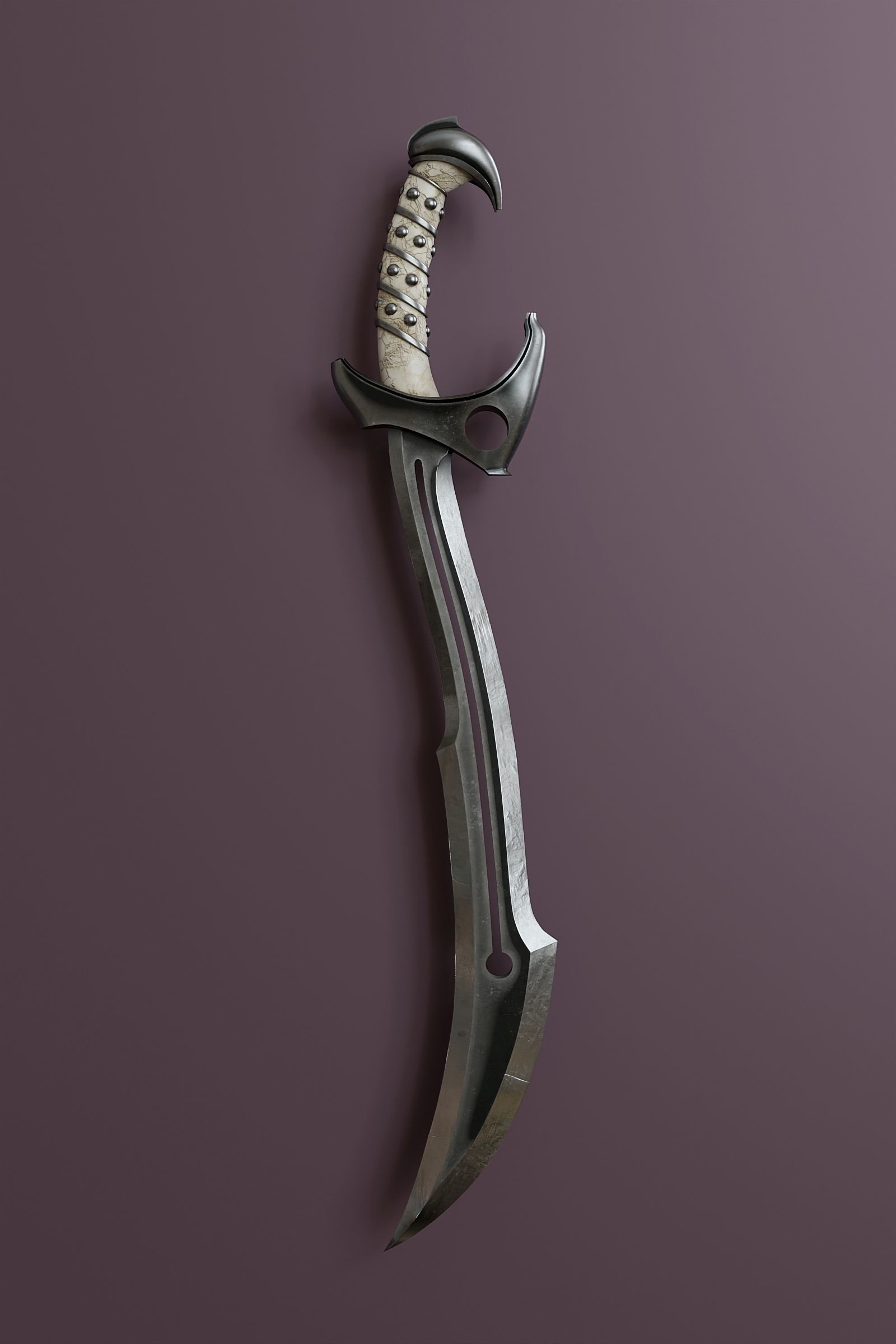 Fantasy Melee Weapon A1 Low-poly 3D model_1