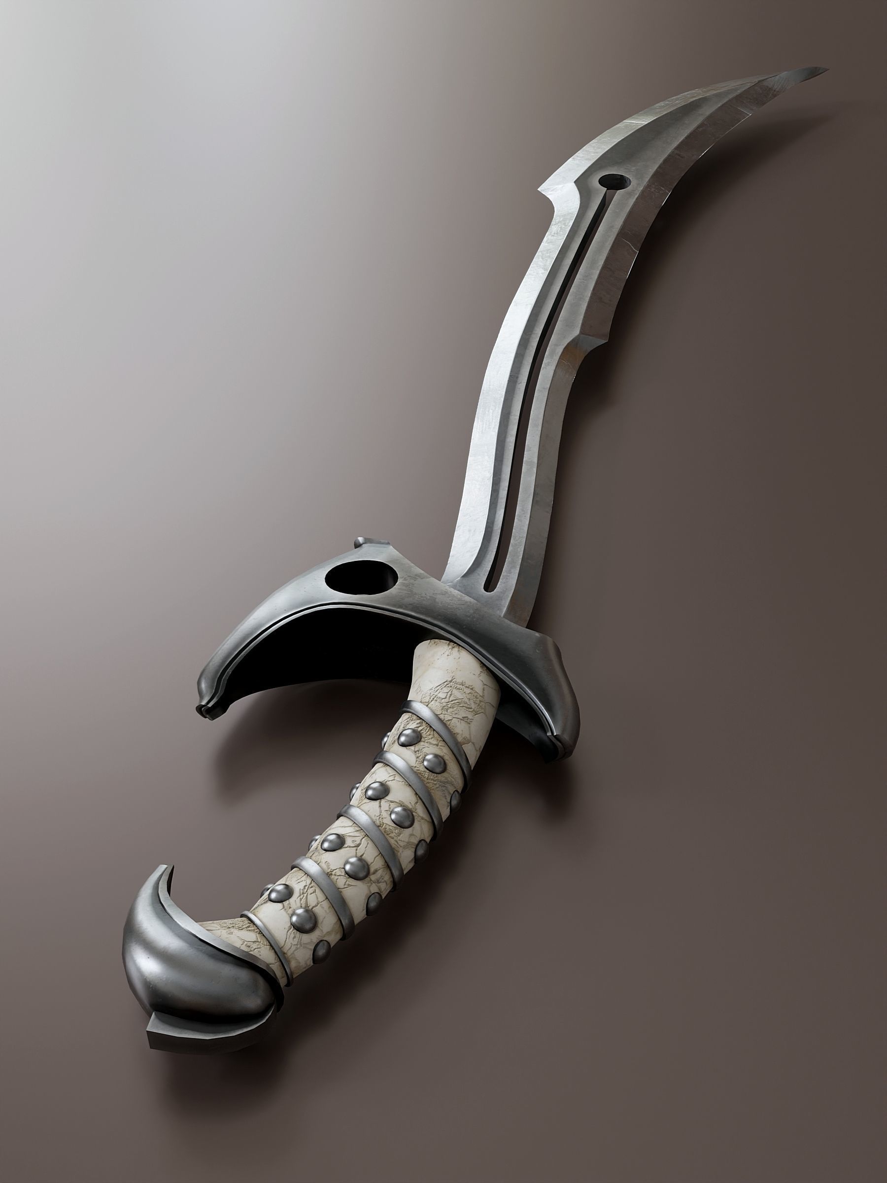 Fantasy Melee Weapon A1 Low-poly 3D model_3