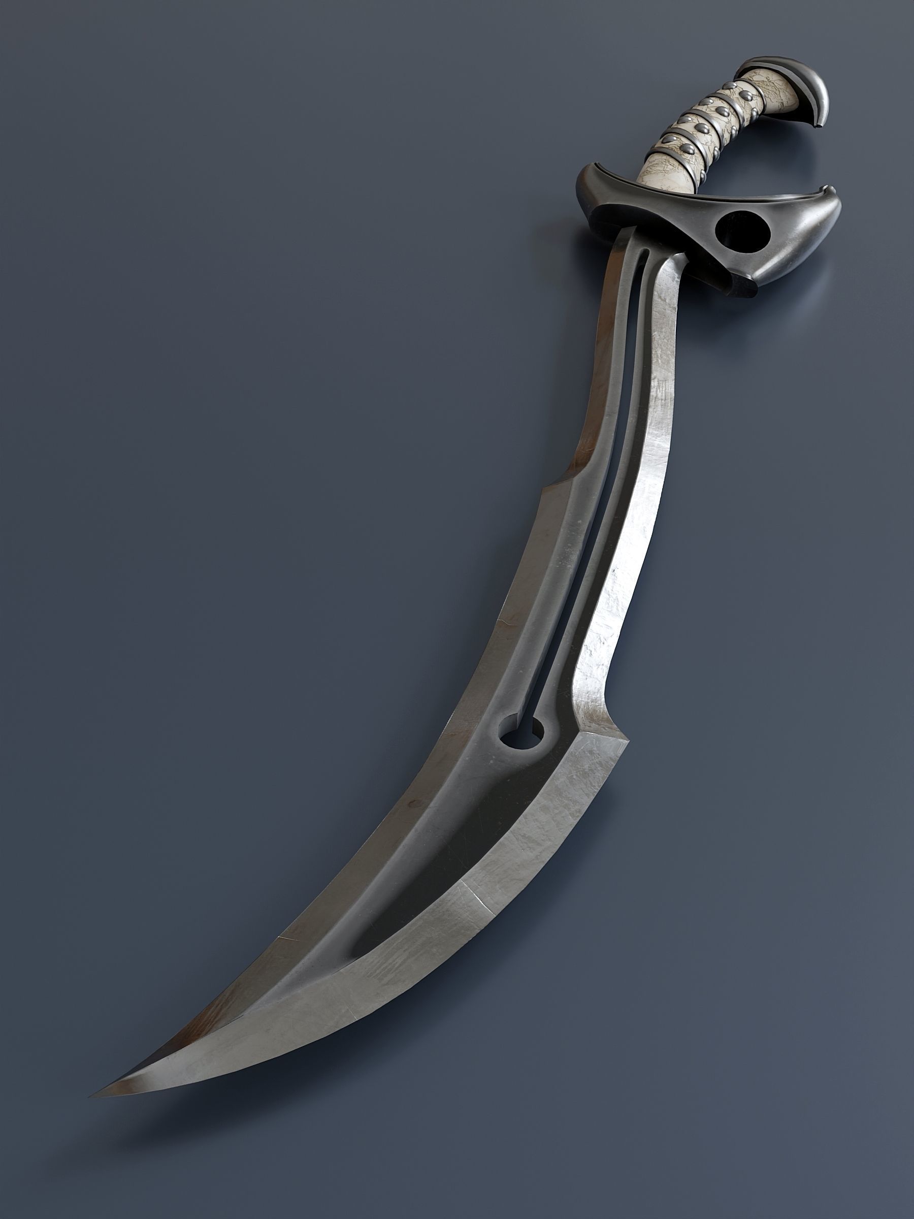 Fantasy Melee Weapon A1 Low-poly 3D model_2
