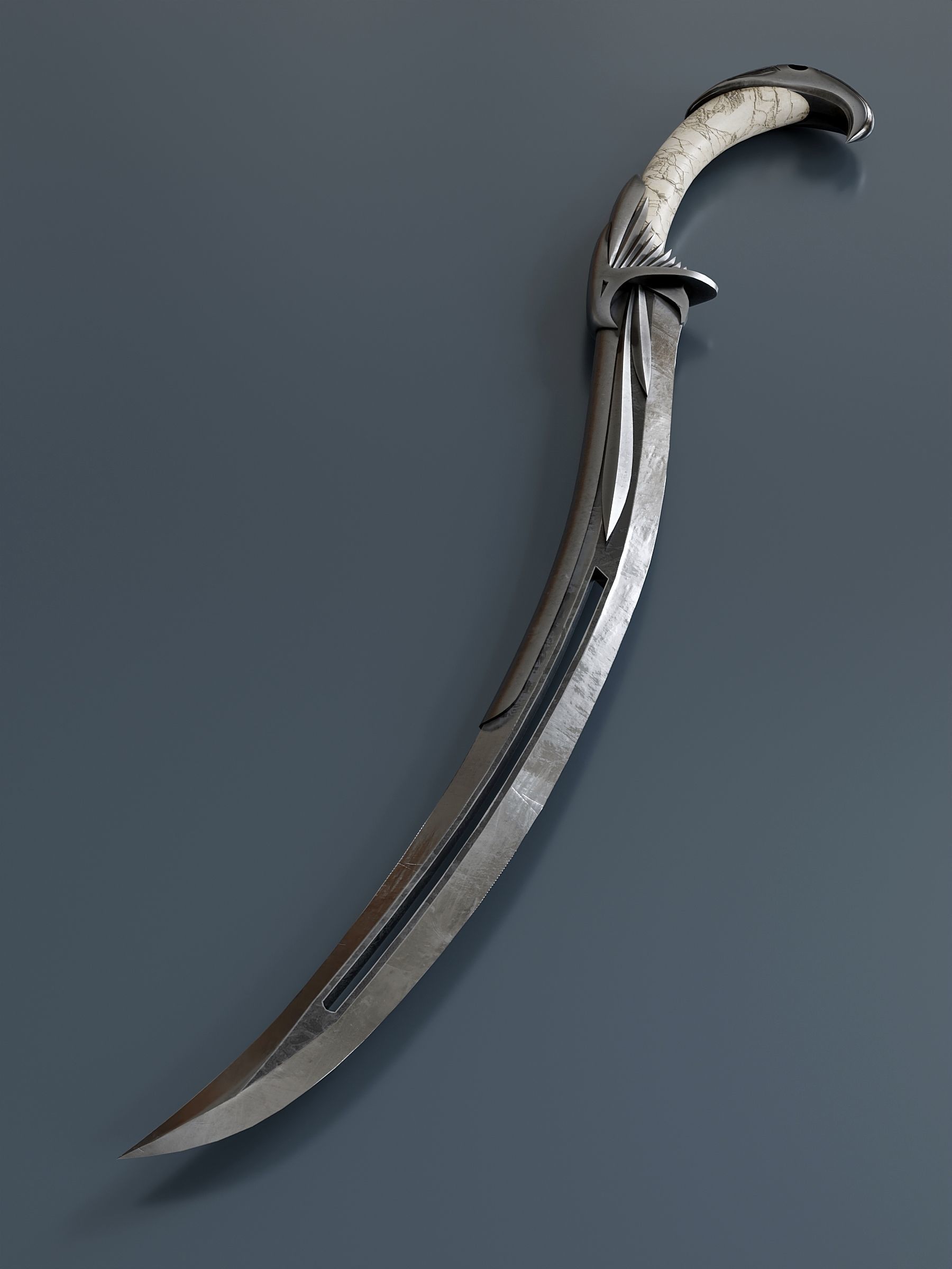 Fantasy Melee Weapon A2 Low-poly 3D model_2