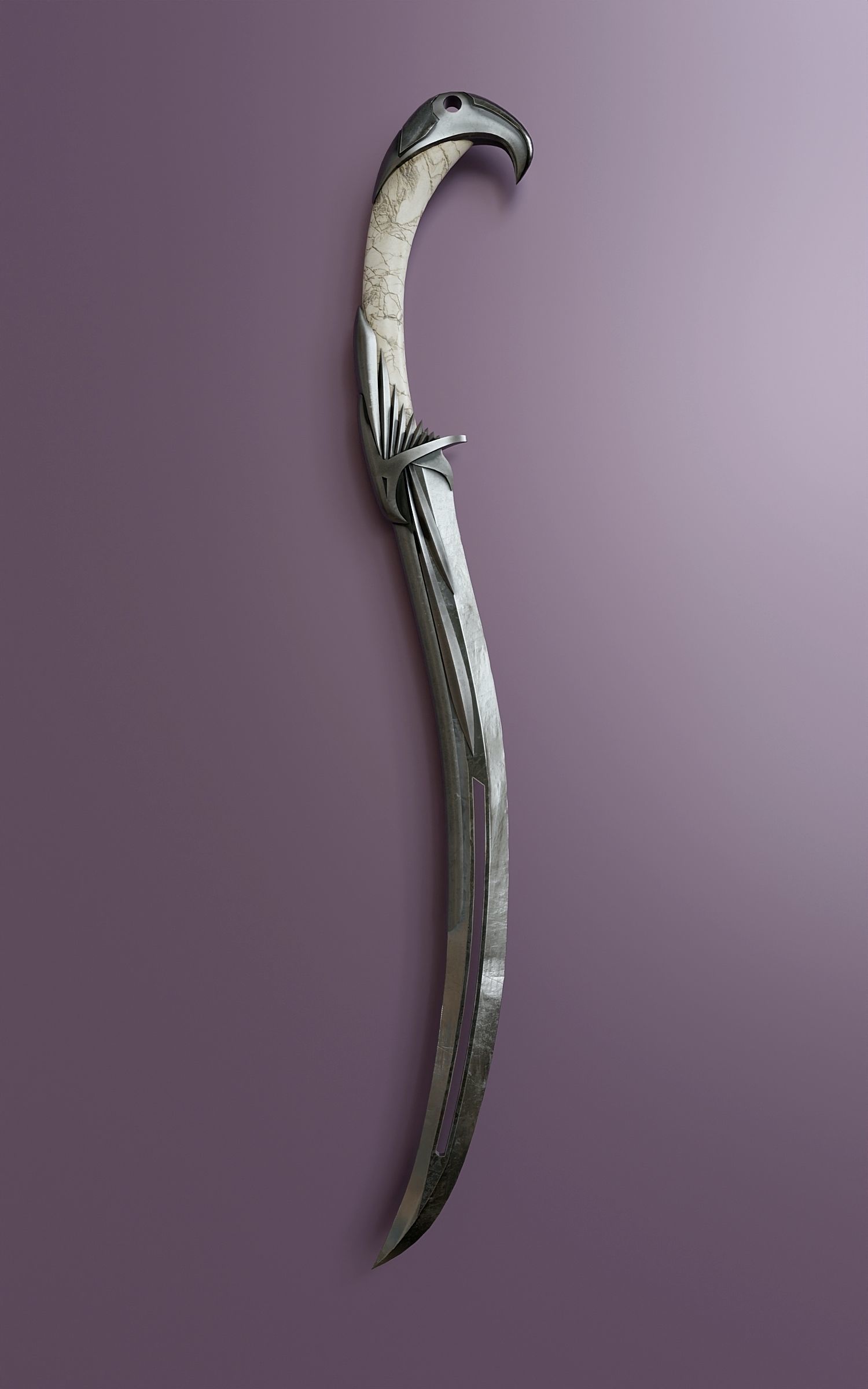 Fantasy Melee Weapon A2 Low-poly 3D model_1