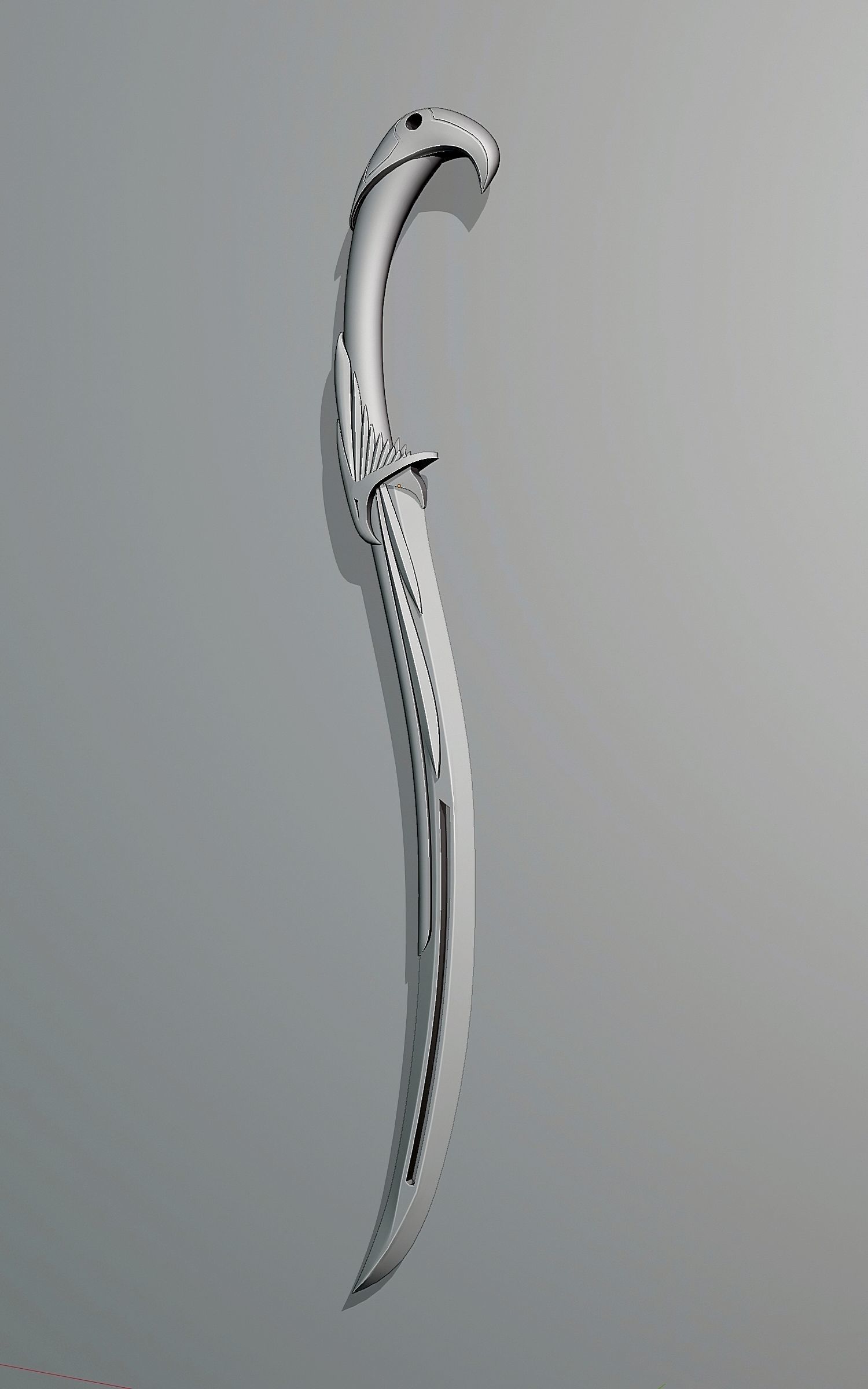 Fantasy Melee Weapon A2 Low-poly 3D model_4