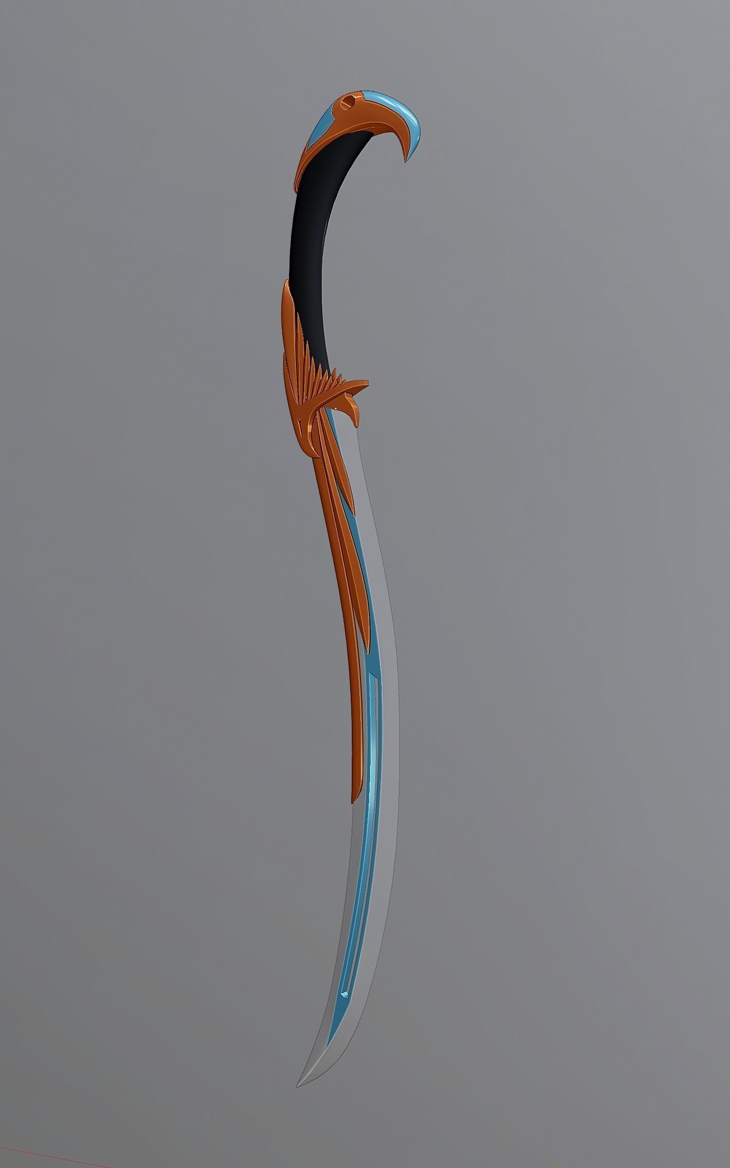 Fantasy Melee Weapon A2 Low-poly 3D model_5