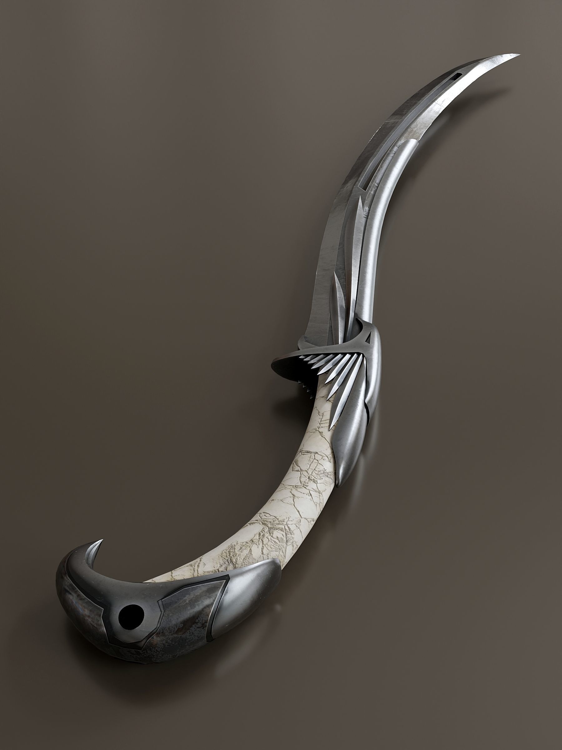 Fantasy Melee Weapon A2 Low-poly 3D model_3