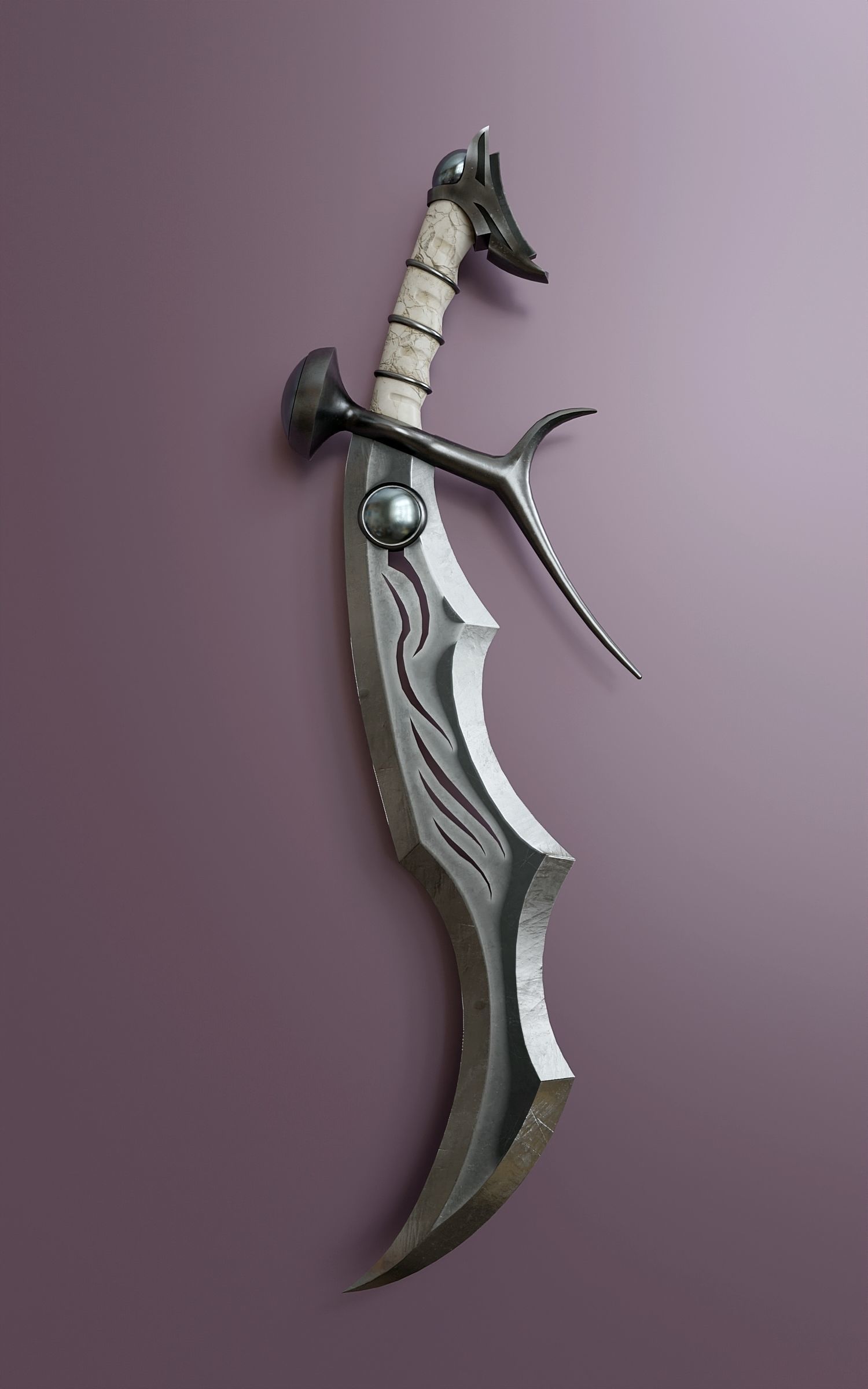 Fantasy Melee Weapon A3 Low-poly 3D model_1