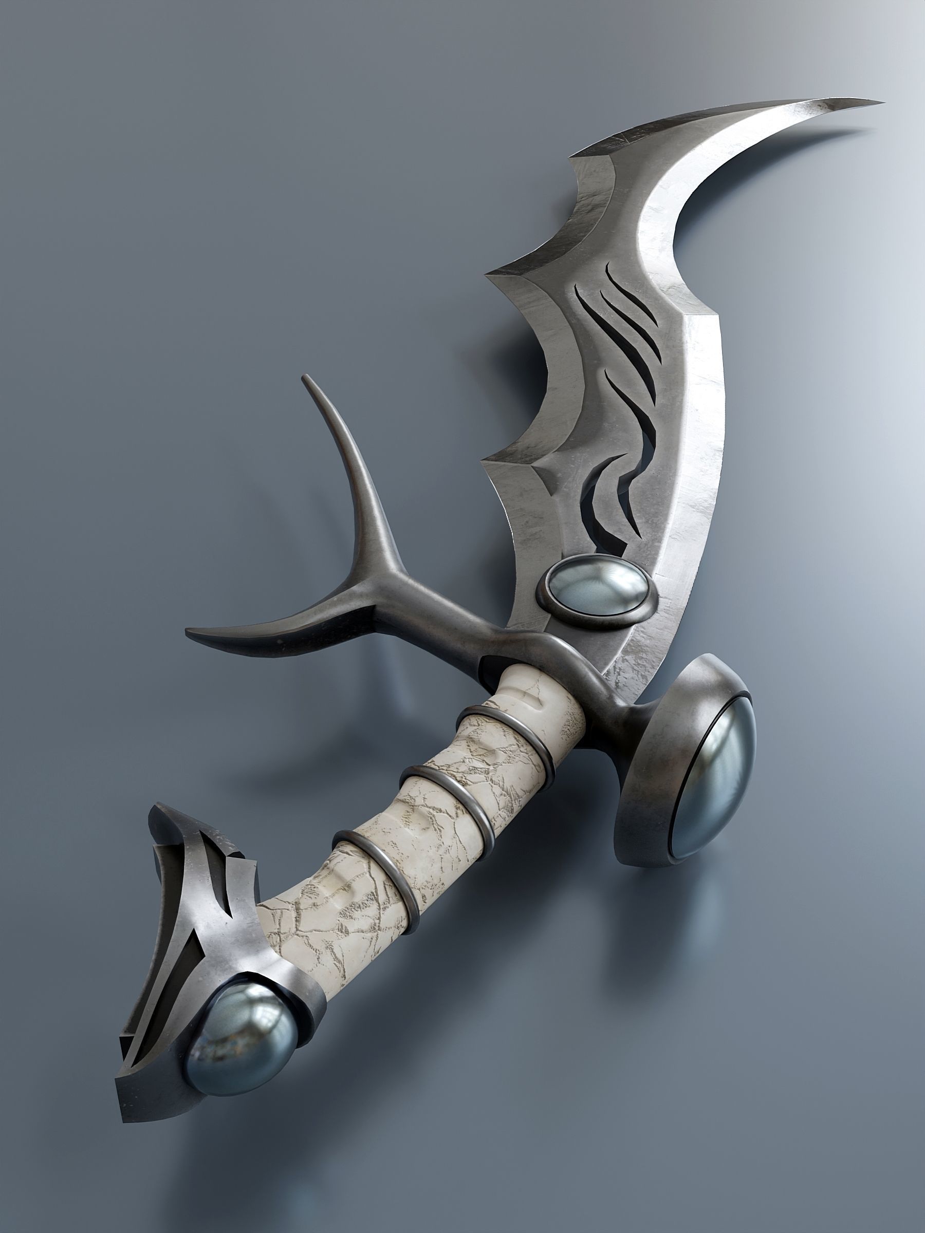 Fantasy Melee Weapon A3 Low-poly 3D model_3