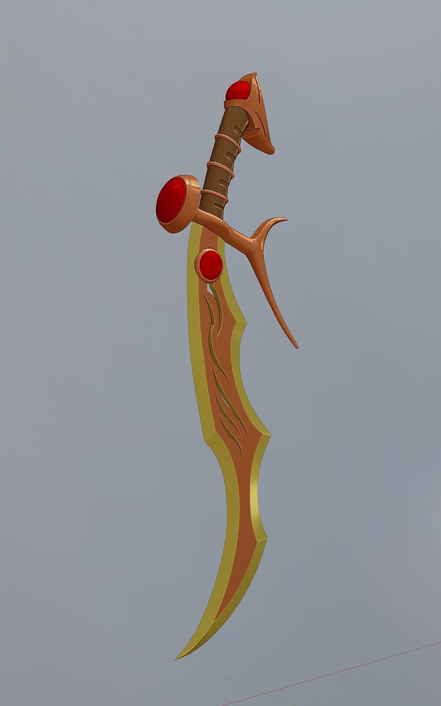 Fantasy Melee Weapon A3 Low-poly 3D model_5