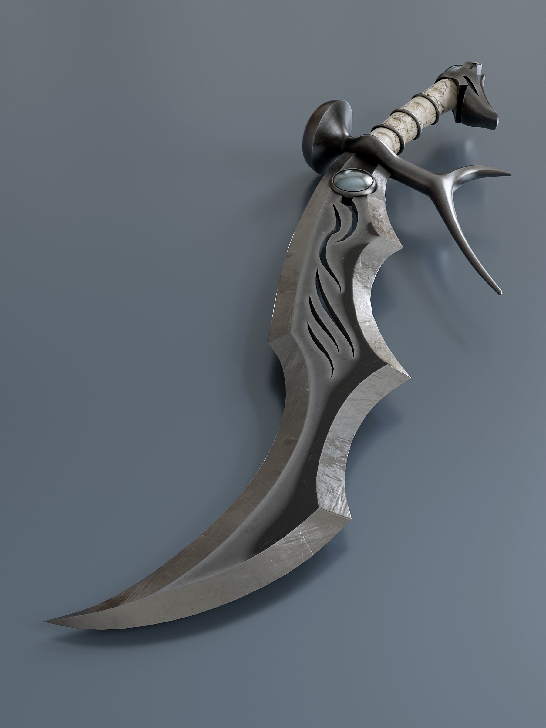 Fantasy Melee Weapon A3 Low-poly 3D model_2