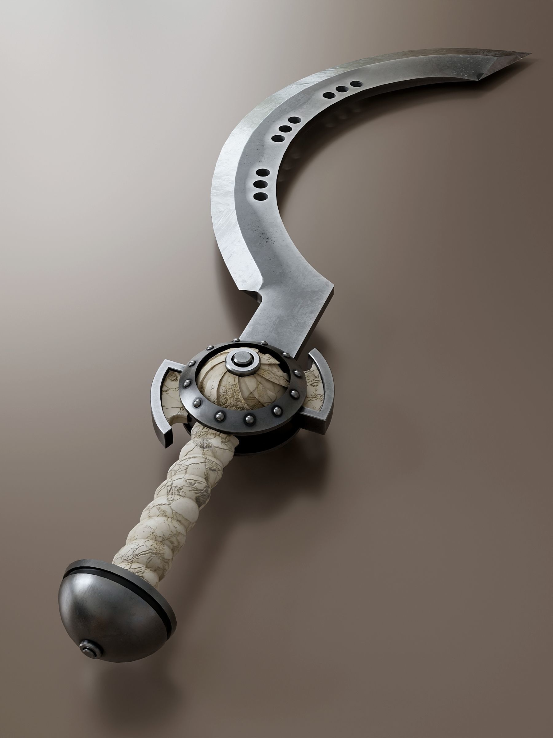 Fantasy Melee Weapon A4 Low-poly 3D model_3