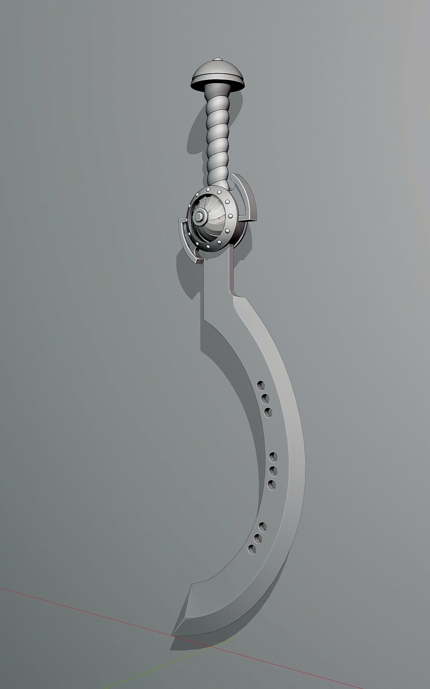 Fantasy Melee Weapon A4 Low-poly 3D model_4