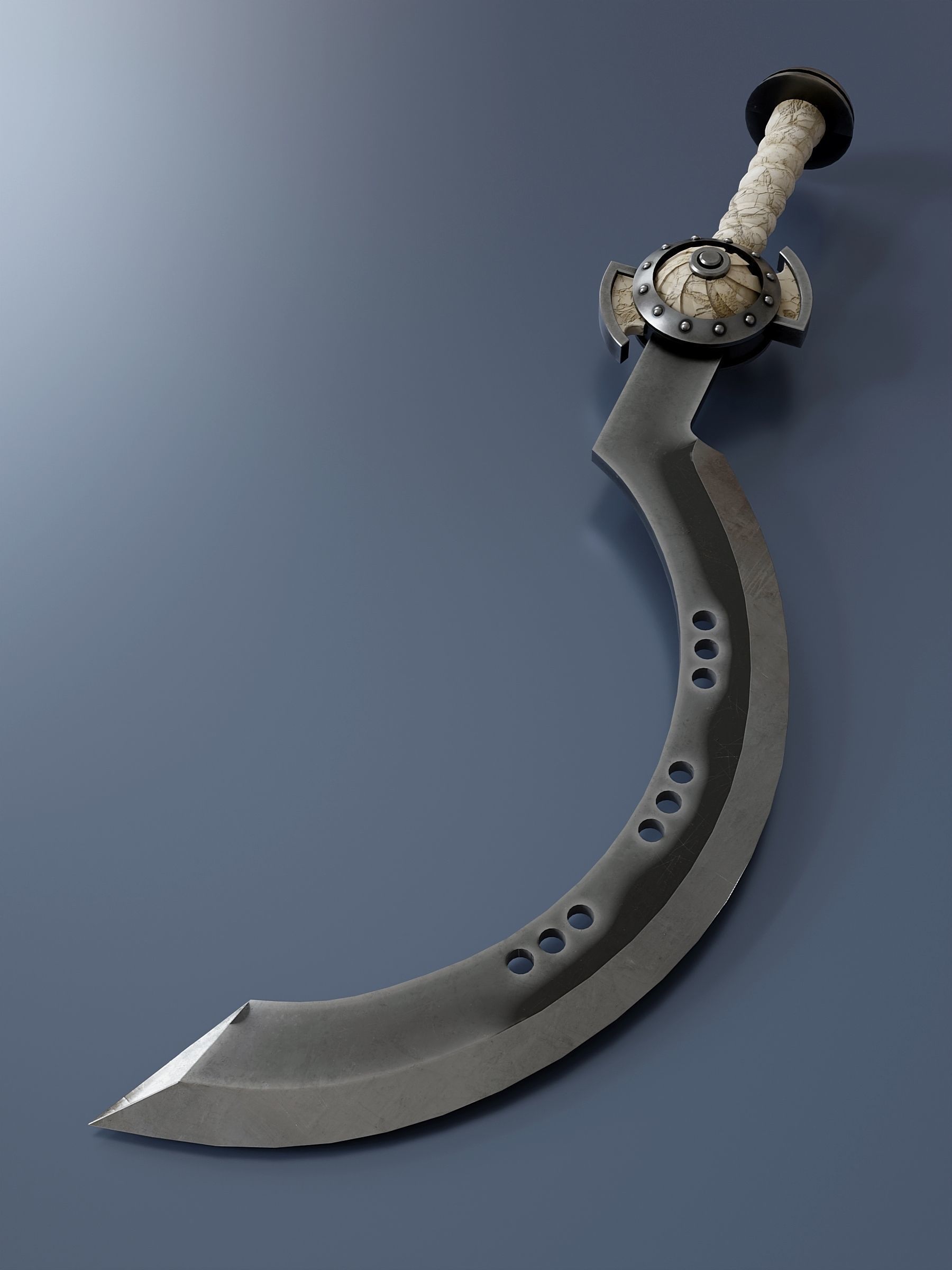 Fantasy Melee Weapon A4 Low-poly 3D model_2