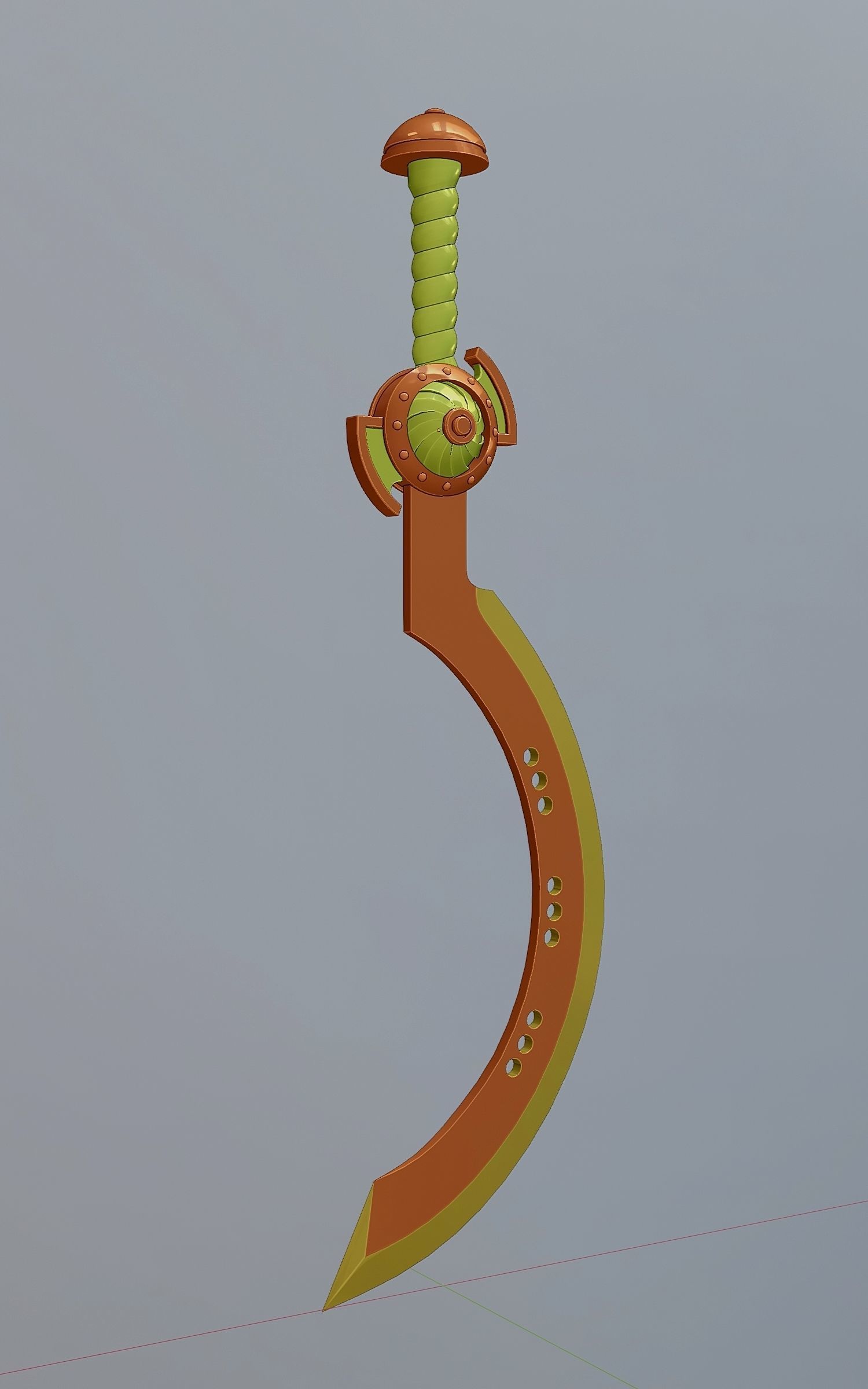 Fantasy Melee Weapon A4 Low-poly 3D model_5