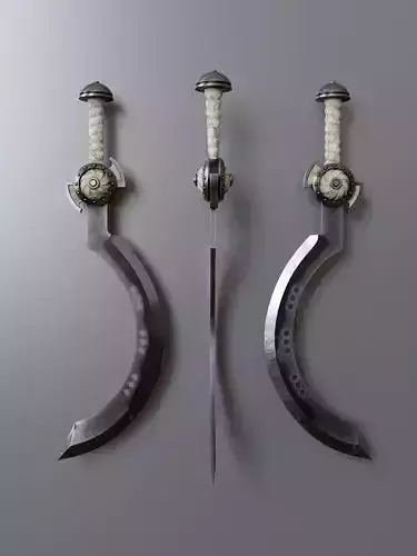 Fantasy Melee Weapon A4 Low-poly 3D model