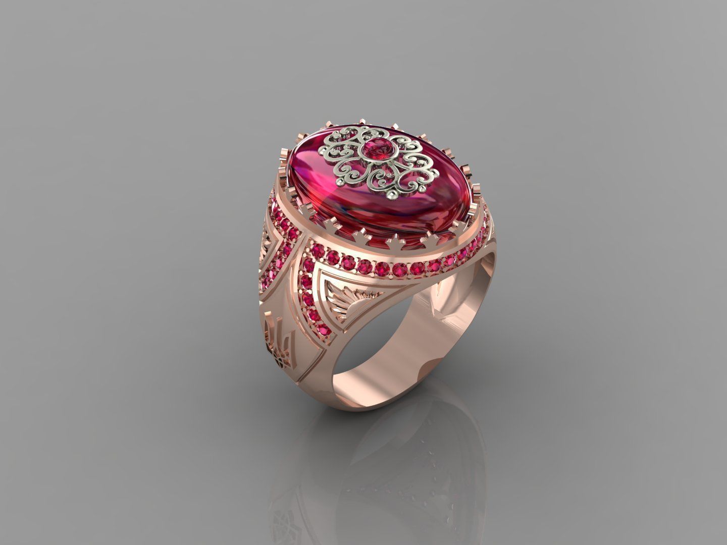 man ring mk0001 3D print model_1