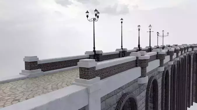 Modular Bridge with 5 street light variations