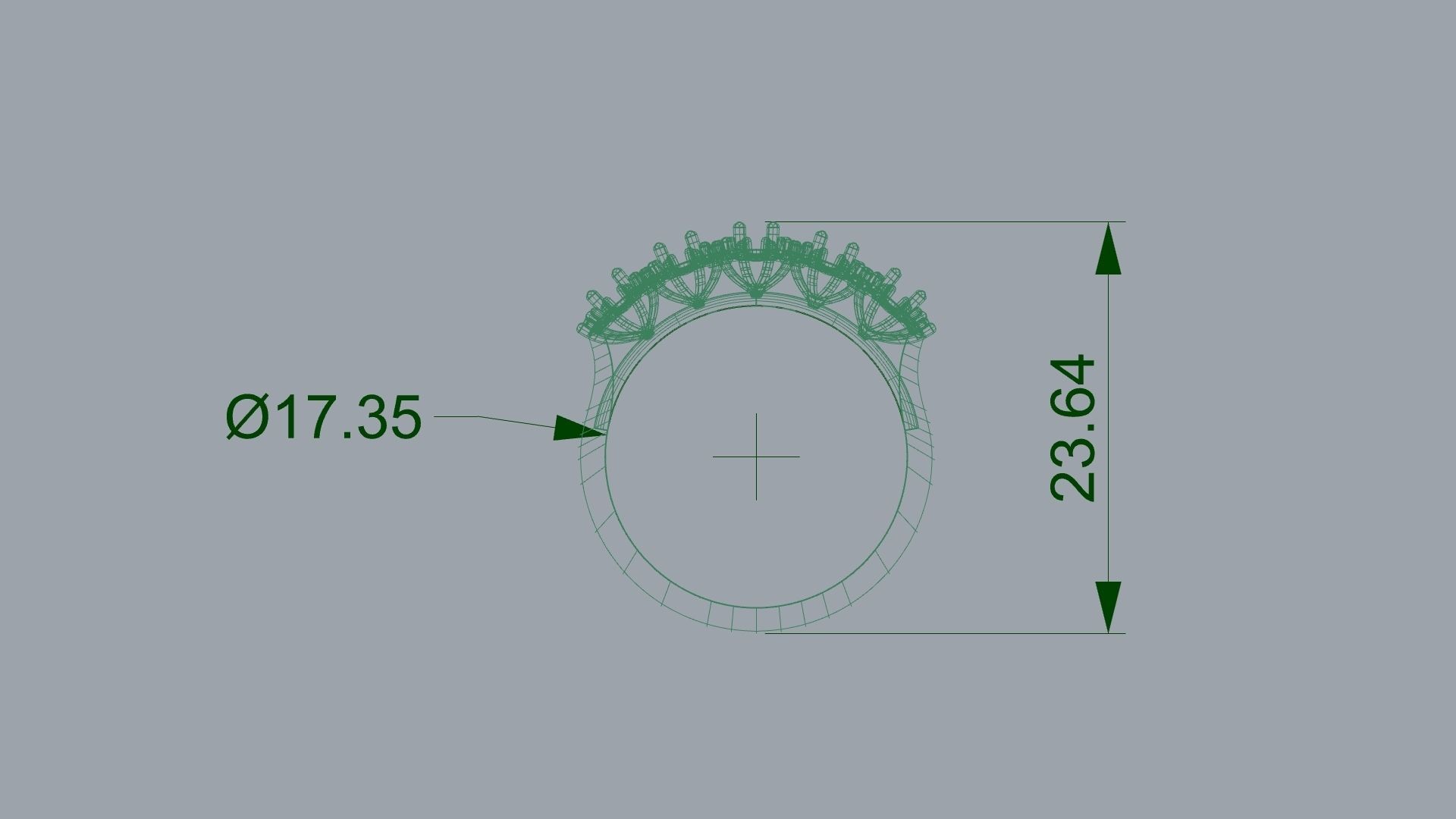 Cluster ring 2024-001 3D print model_4