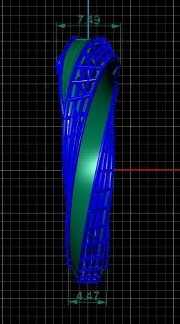 twist jali ring 3D print model_4