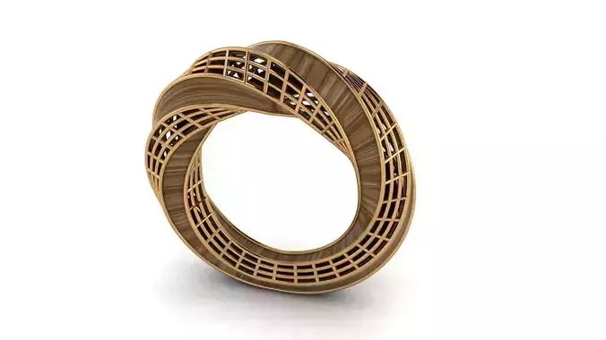 twist jali ring 3D print model