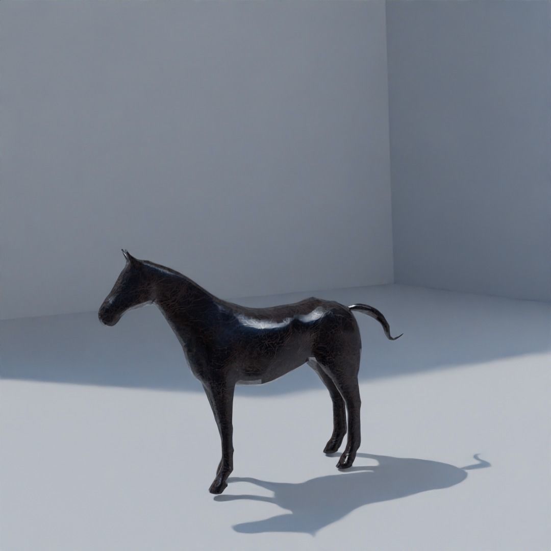 Low poly  horse  animations pack Free low-poly 3D model_2