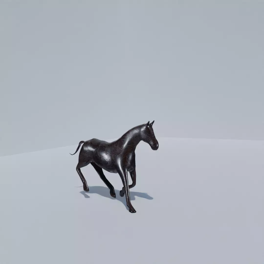 Low poly  horse  animations pack Free low-poly 3D model_0