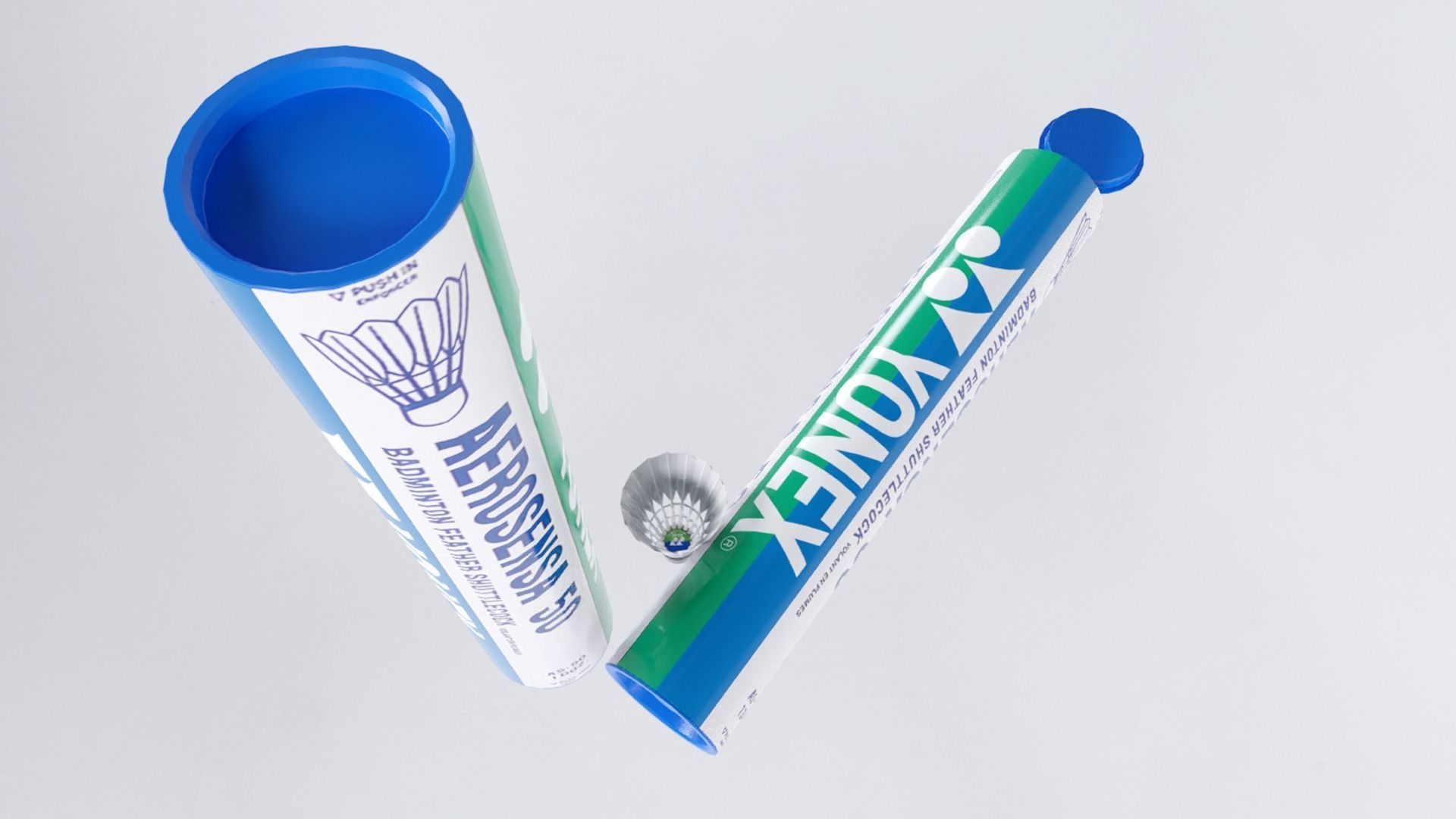 Badminton Shuttlecock Low-poly 3D model_4