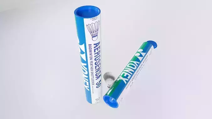 Badminton Shuttlecock Low-poly 3D model
