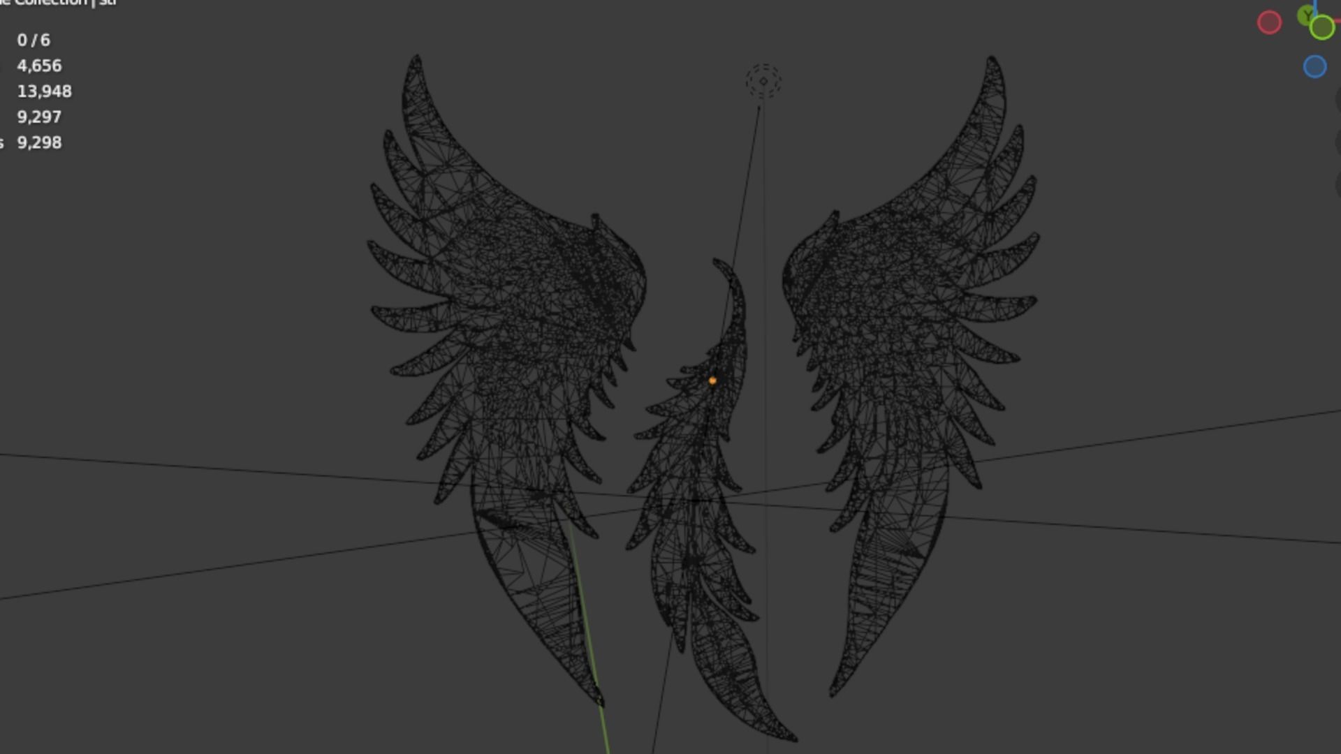 Wings Printable carved decor 02 3D print model_6