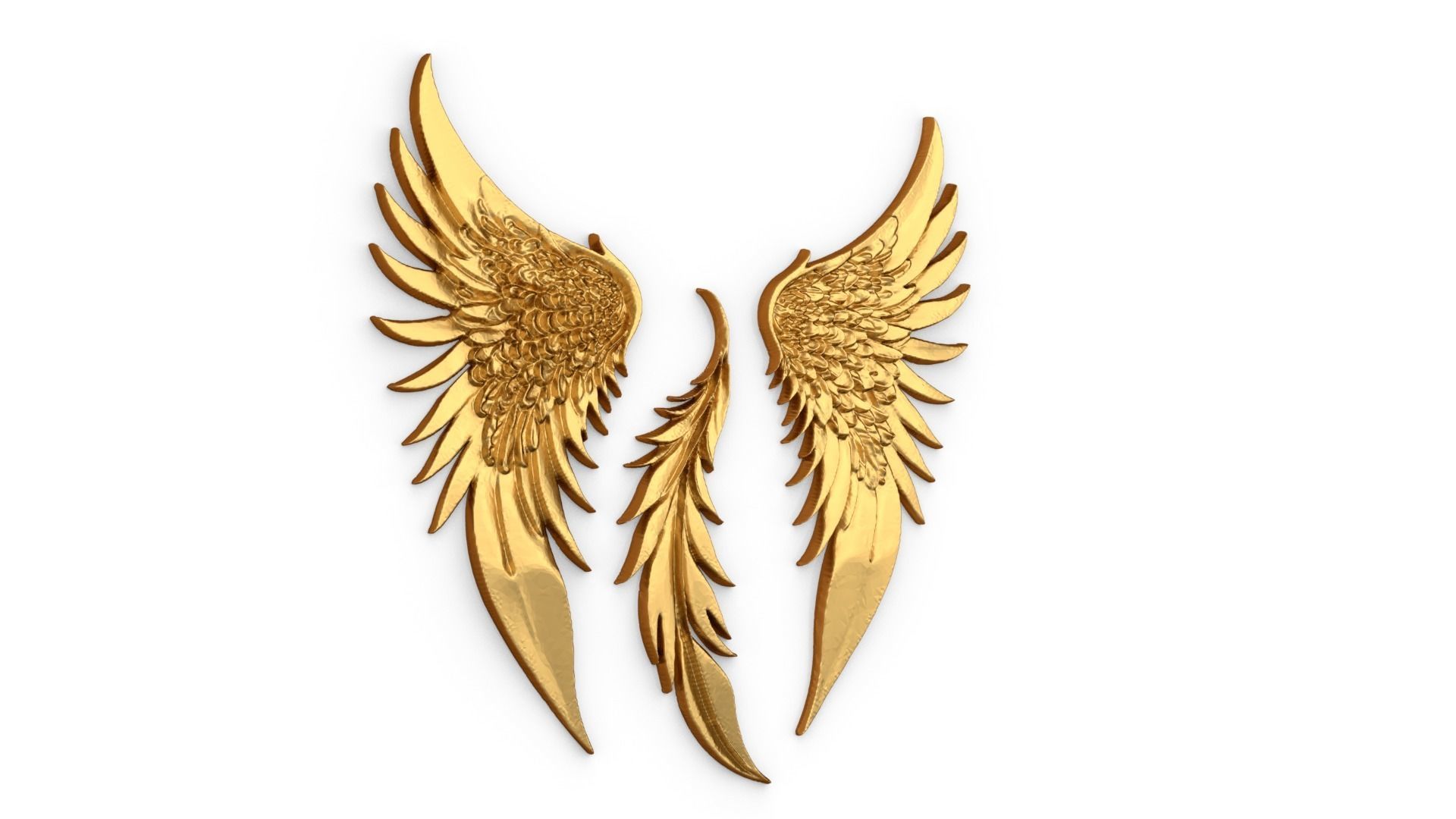 Wings Printable carved decor 02 3D print model_1