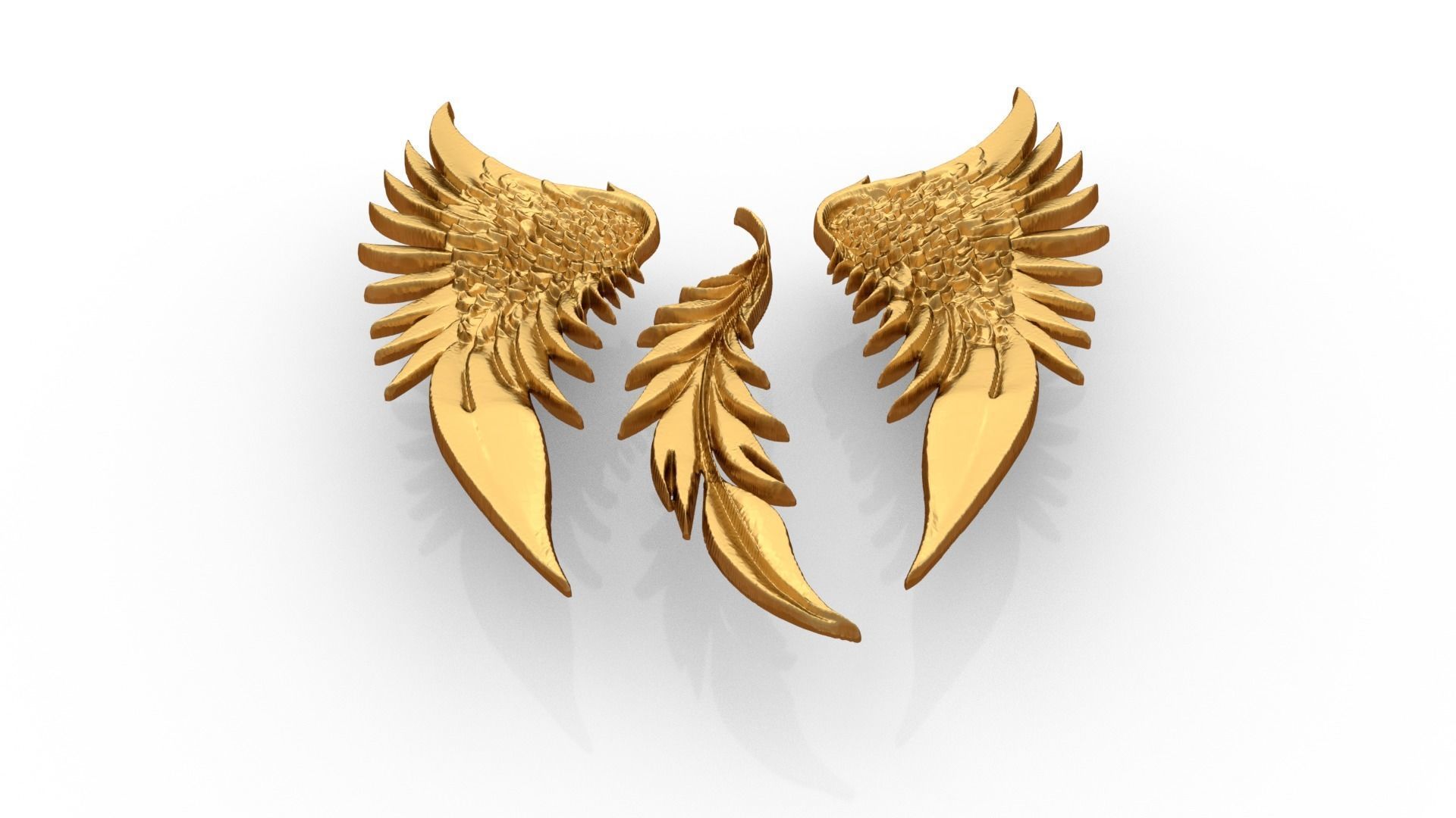 Wings Printable carved decor 02 3D print model_3
